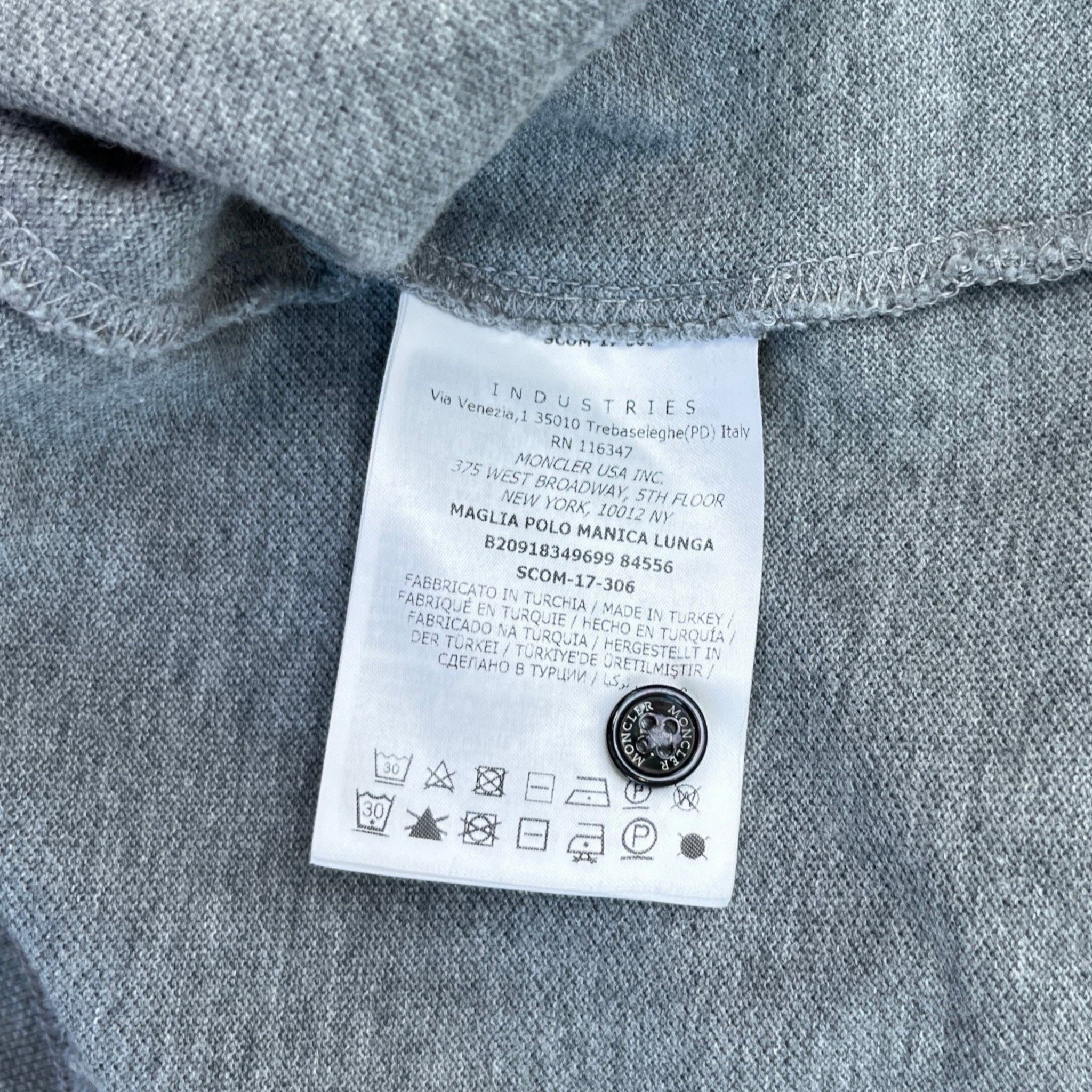 Men's Maglia Polo Shirt Grey Size M