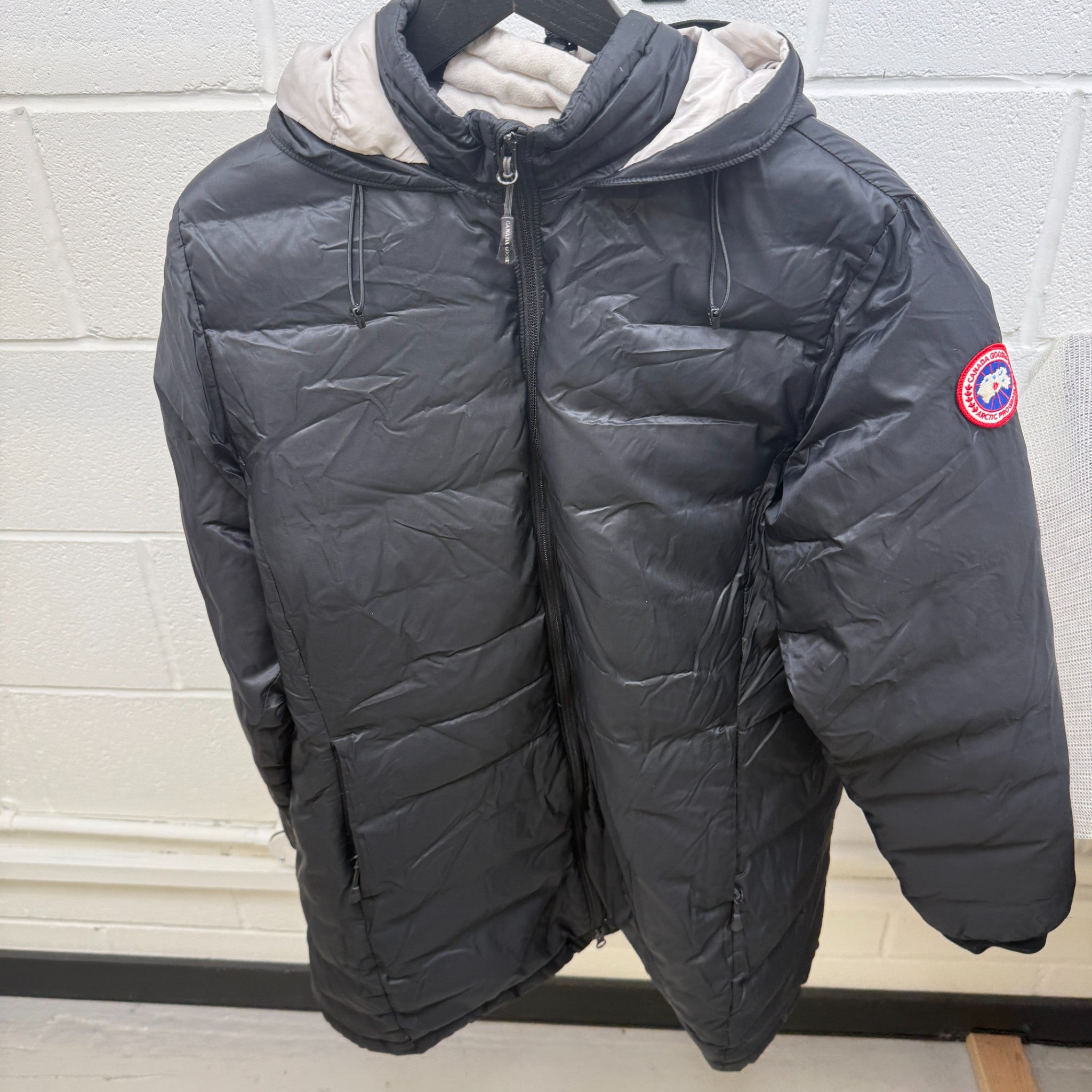 Women's Camp Down Hoody Down Jacket Black Size XL