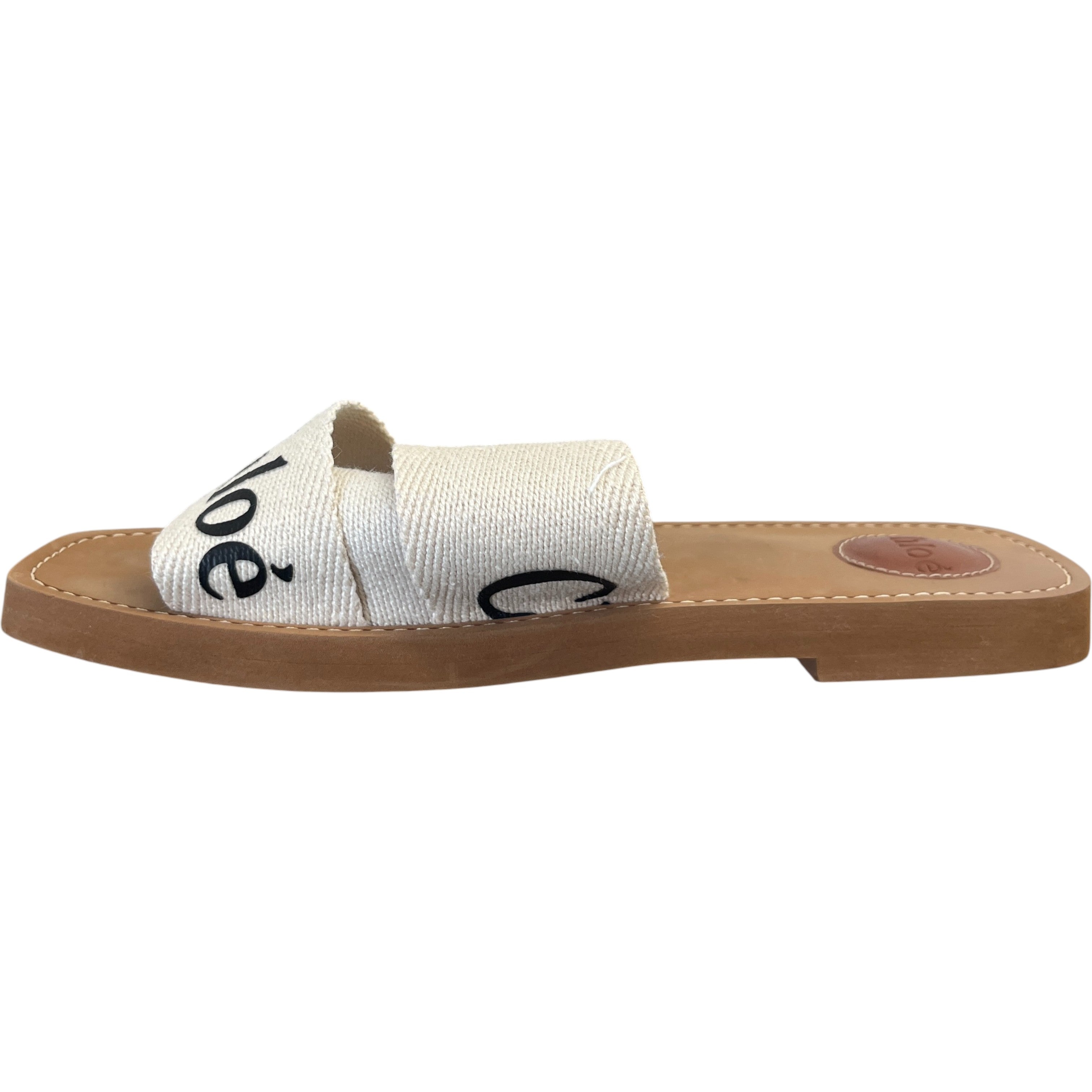 Women's Woody Flat Mule Sandals Cream Size EU 39 / UK 6