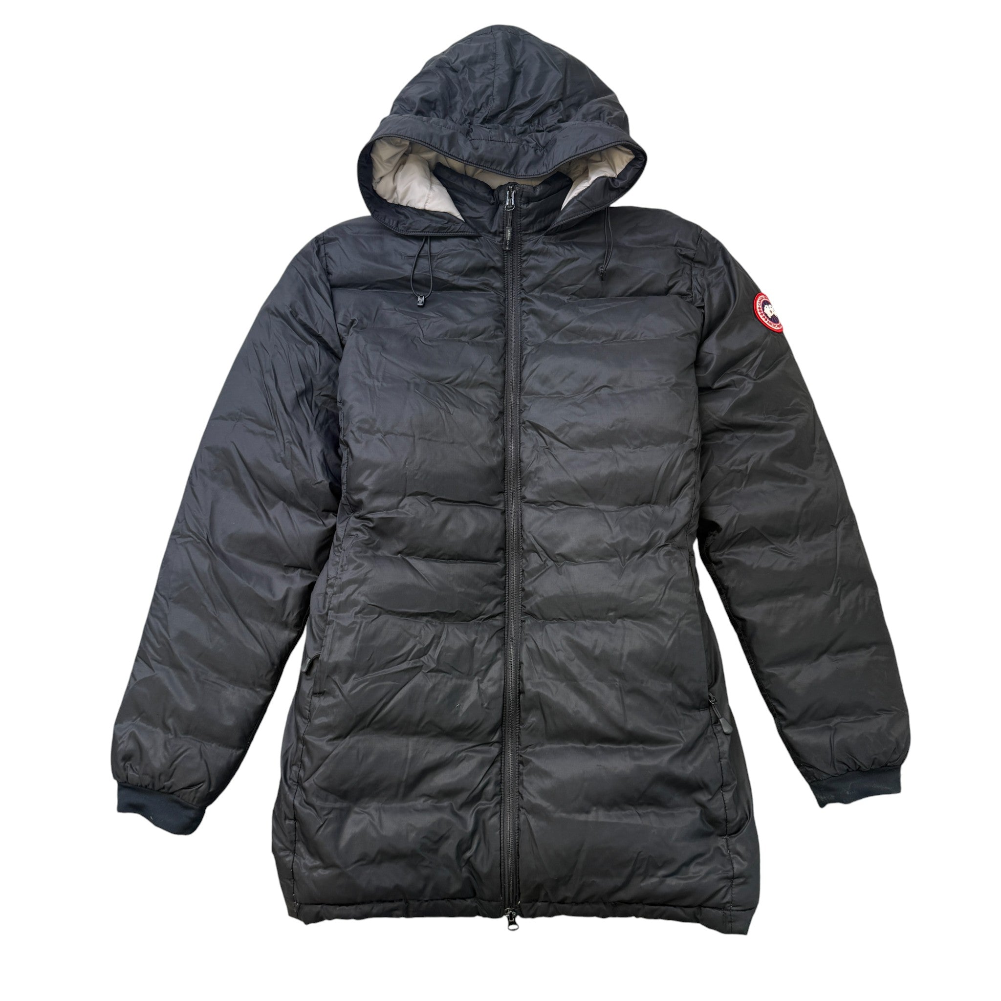 Women's Camp Down Hoody Down Jacket Black Size XL