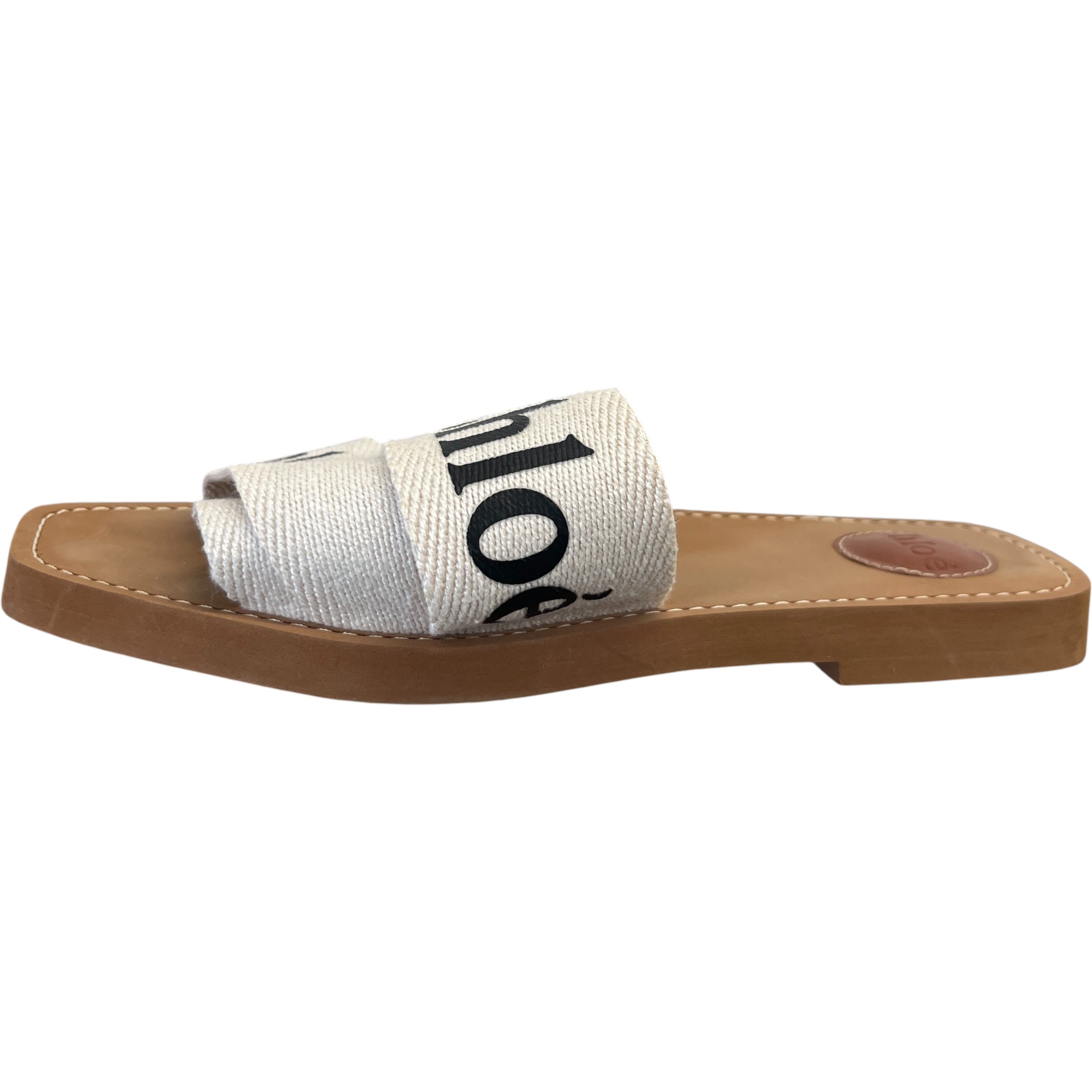 Women's Woody Flat Mule Sandals Cream Size EU 39 / UK 6