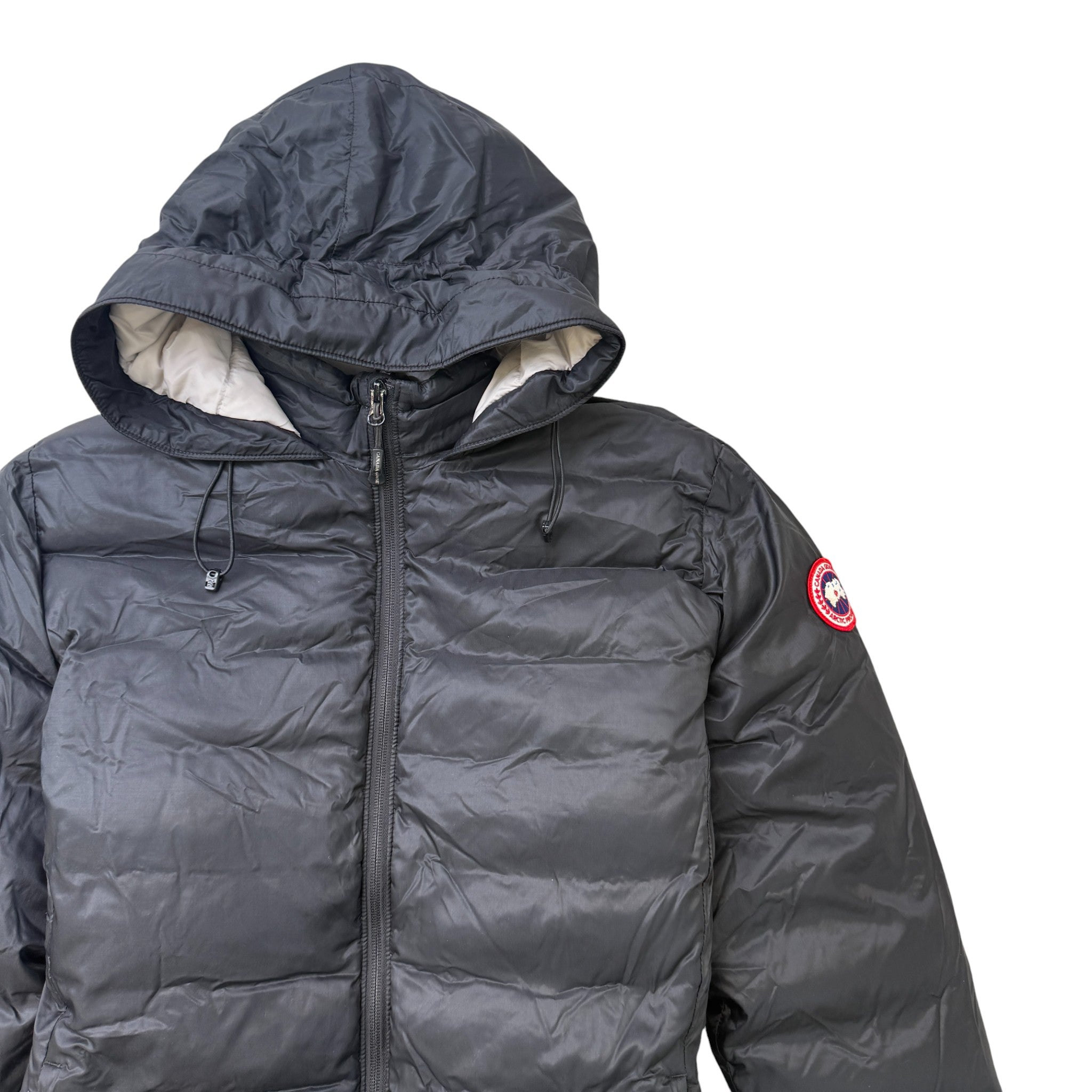 Women's Camp Down Hoody Down Jacket Black Size XL