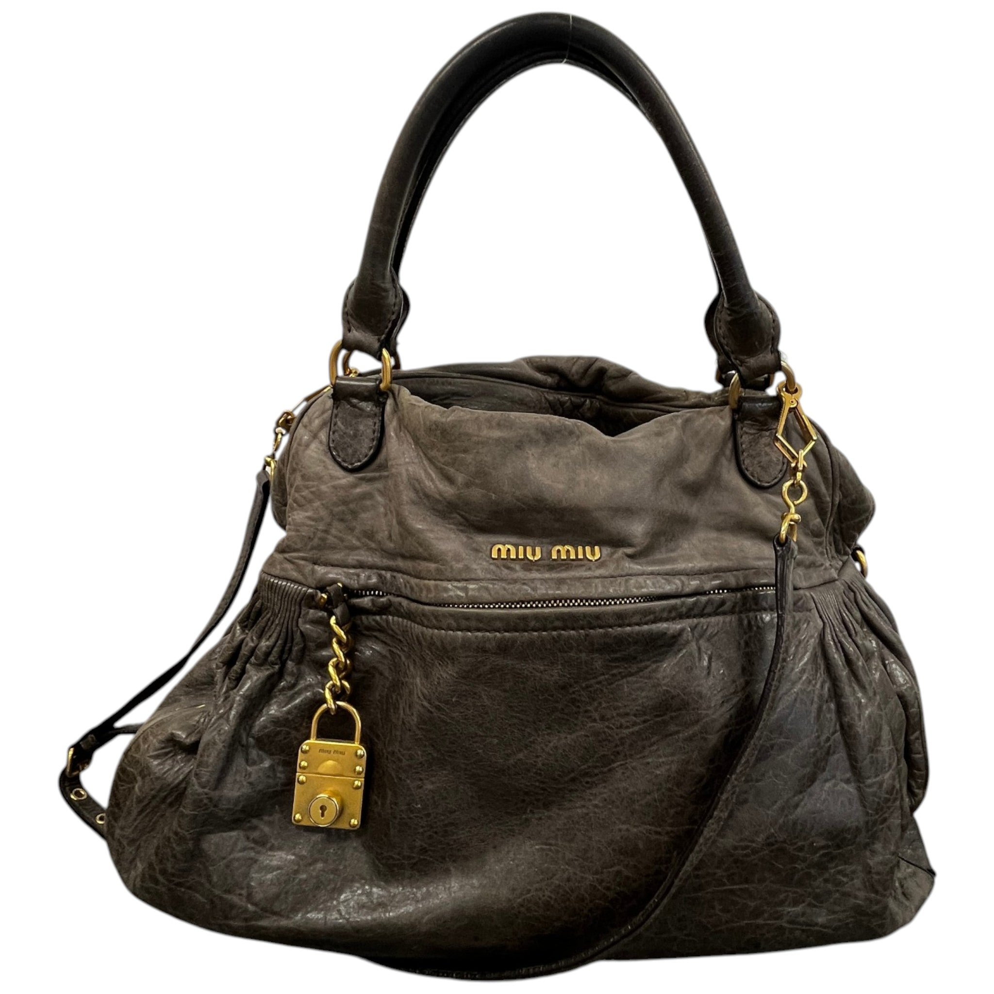 Women's Vitello Hobo Bag Grey