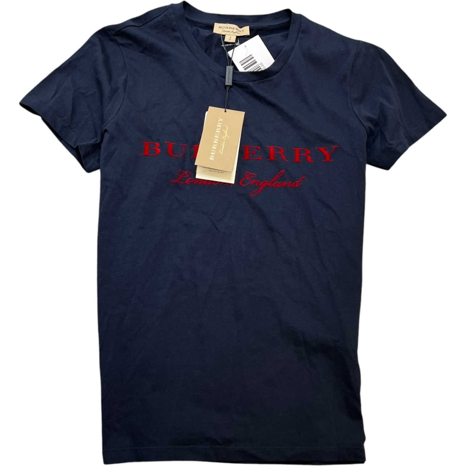 Women's Velvet Logo T-Shirt Navy Size S