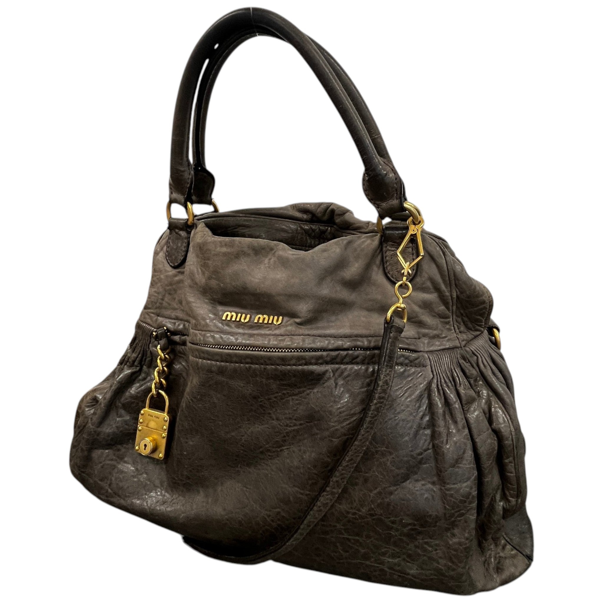 Women's Vitello Hobo Bag Grey