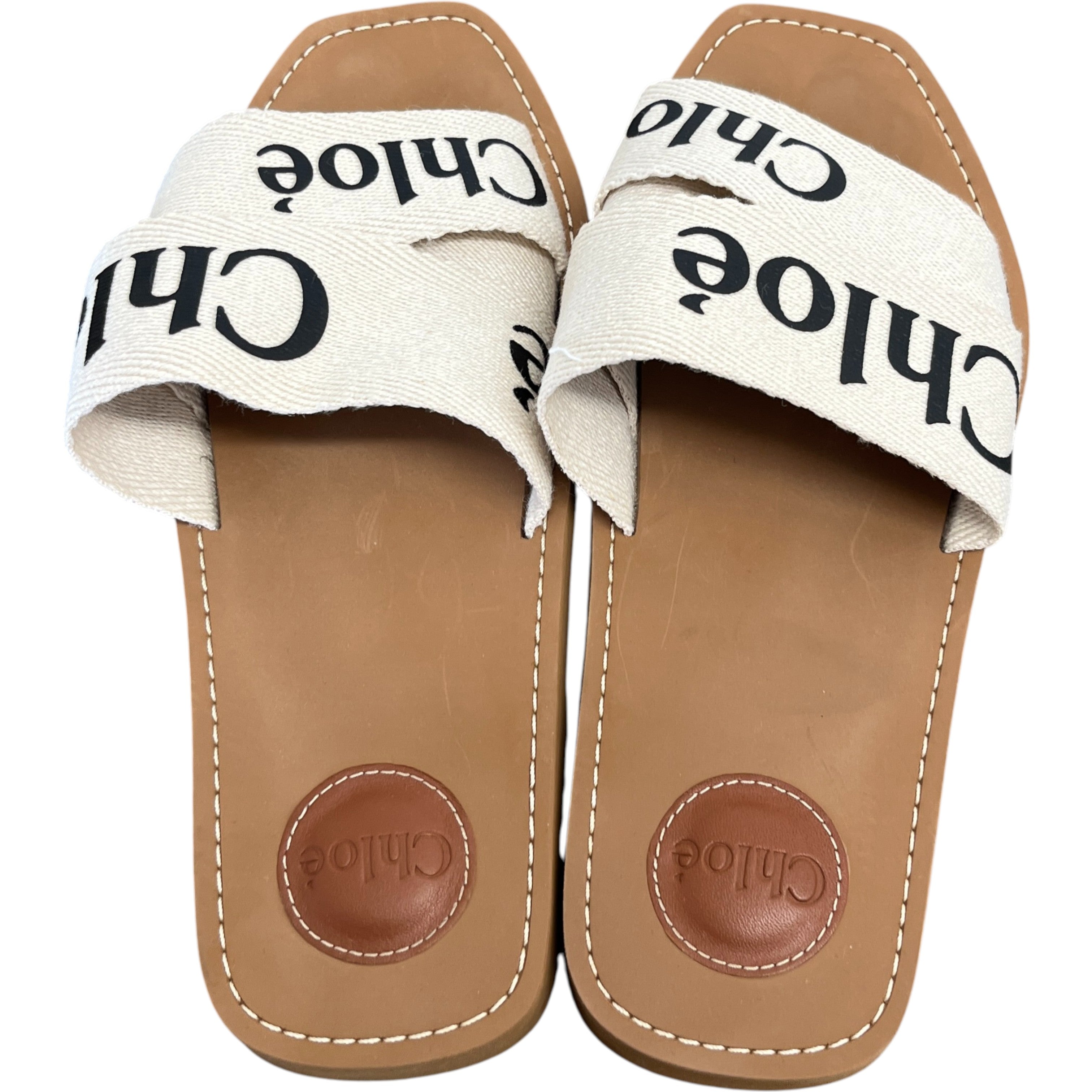 Women's Woody Flat Mule Sandals Cream Size EU 39 / UK 6