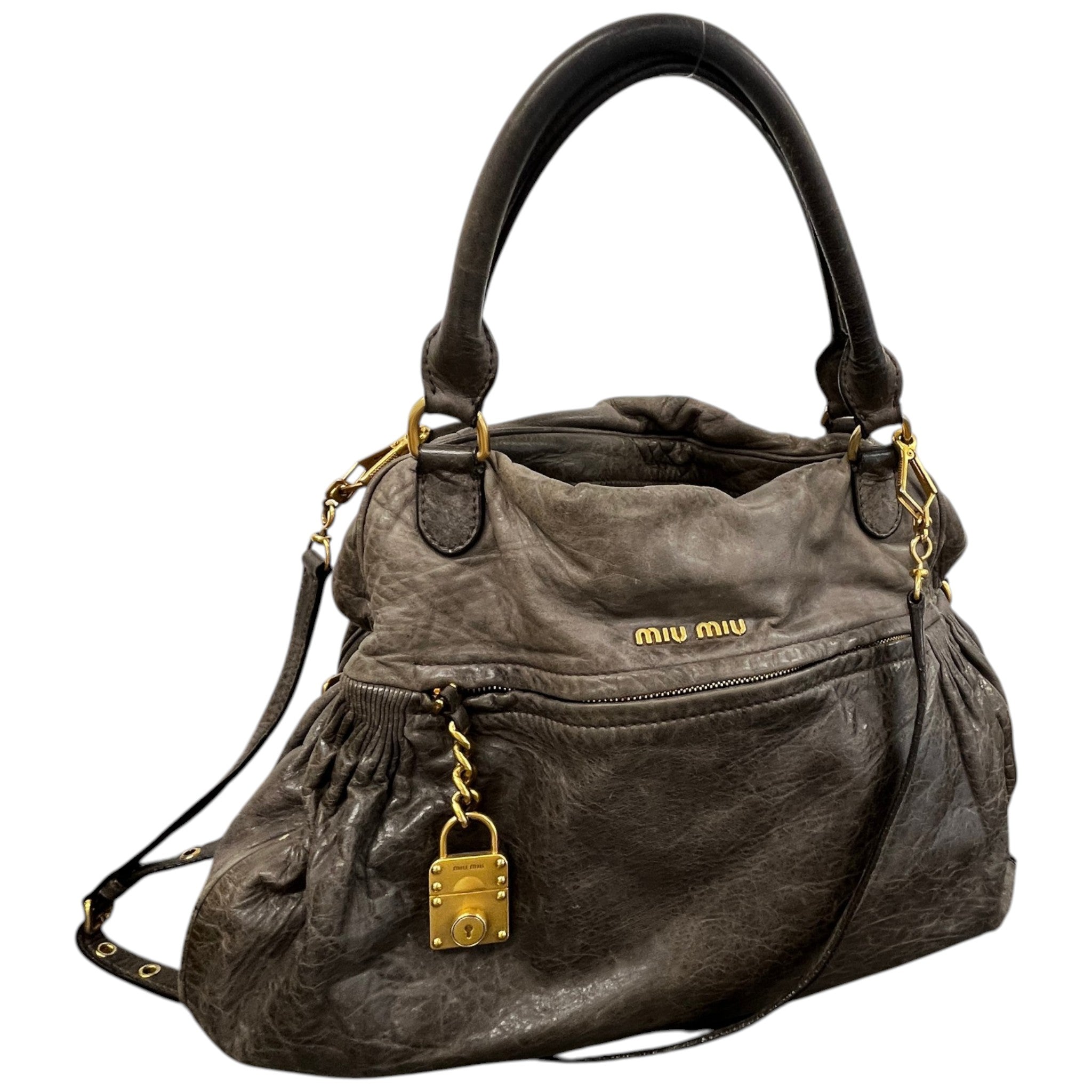 Women's Vitello Hobo Bag Grey