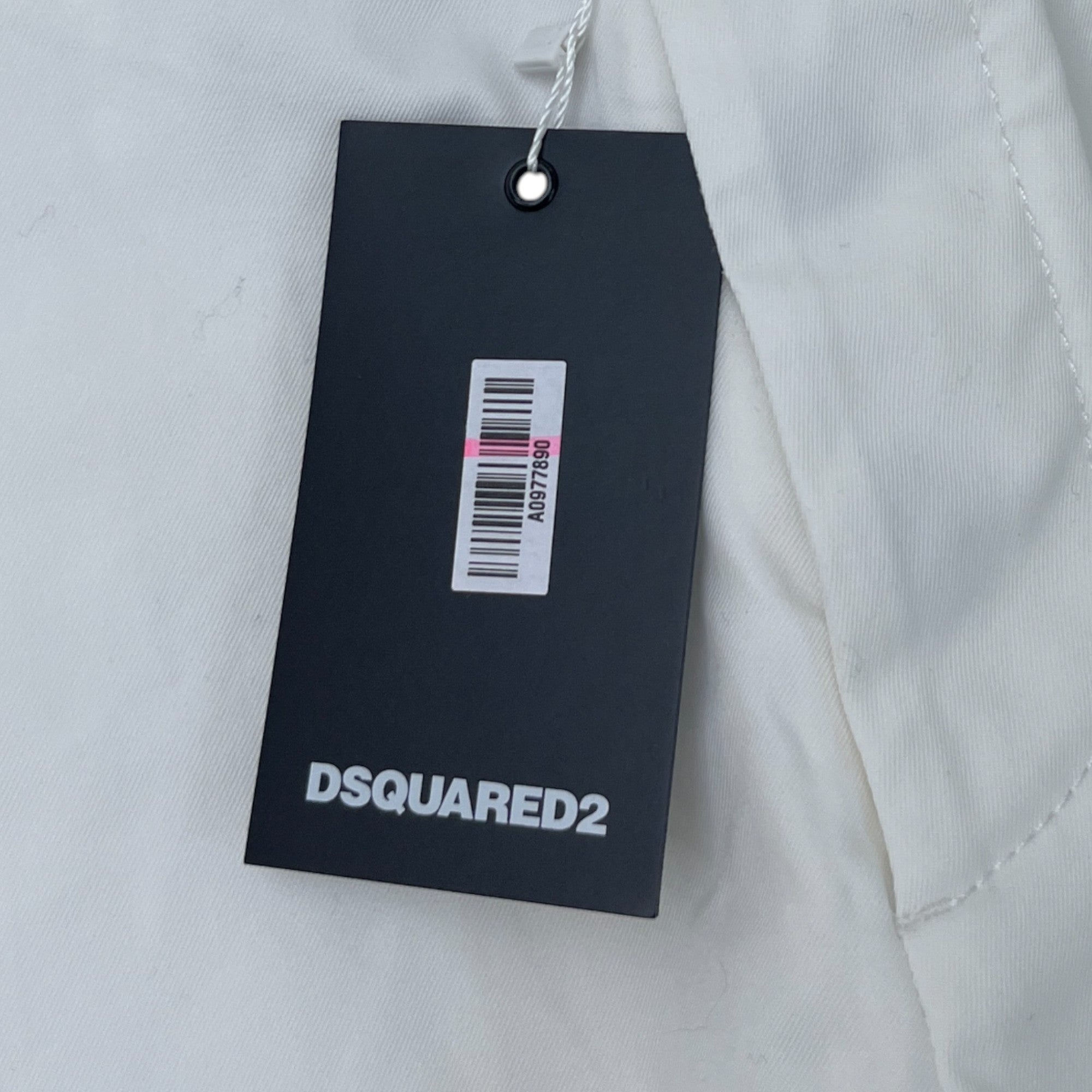 Men's Plaque Logo Trousers White Size IT 48 / UK 32