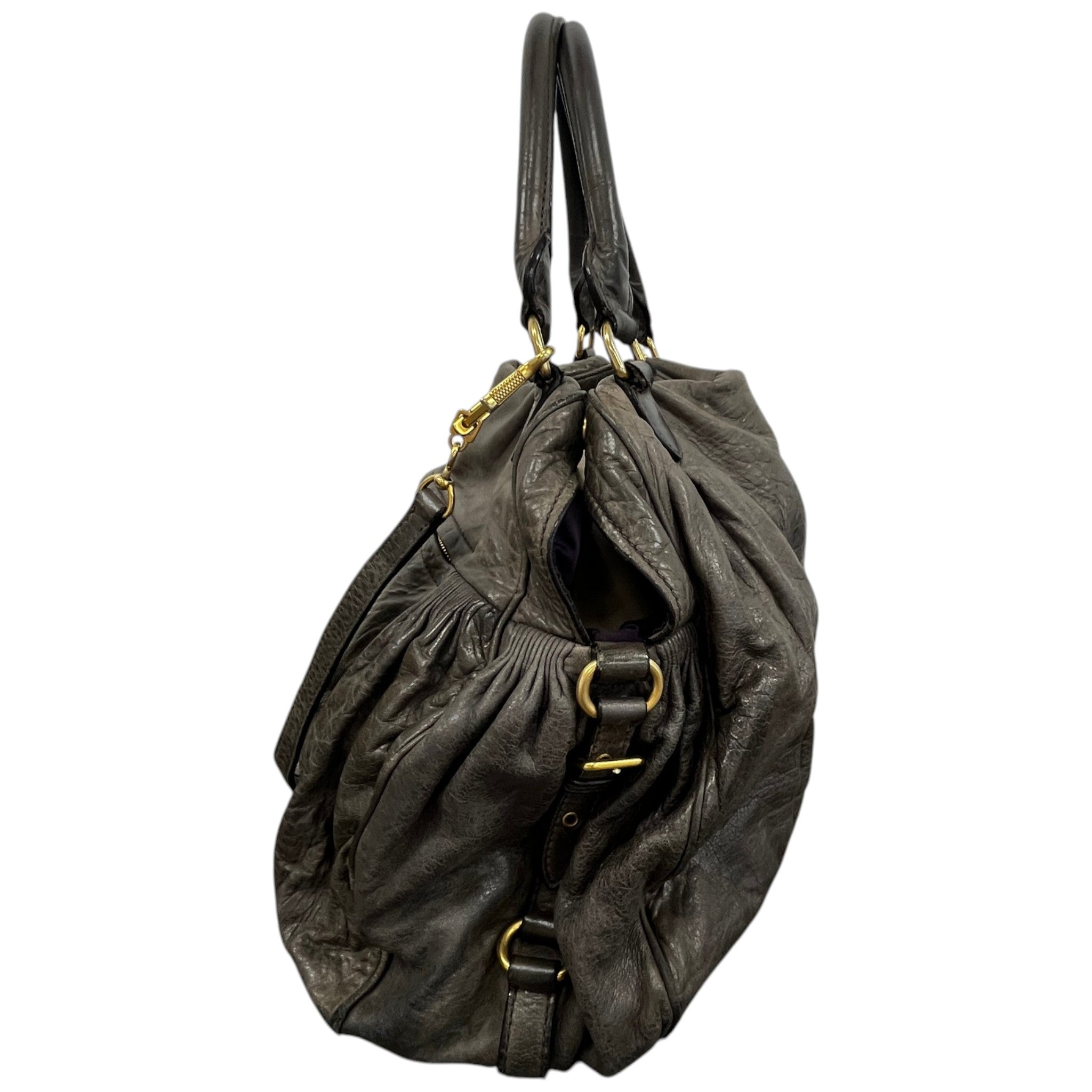 Women's Vitello Hobo Bag Grey