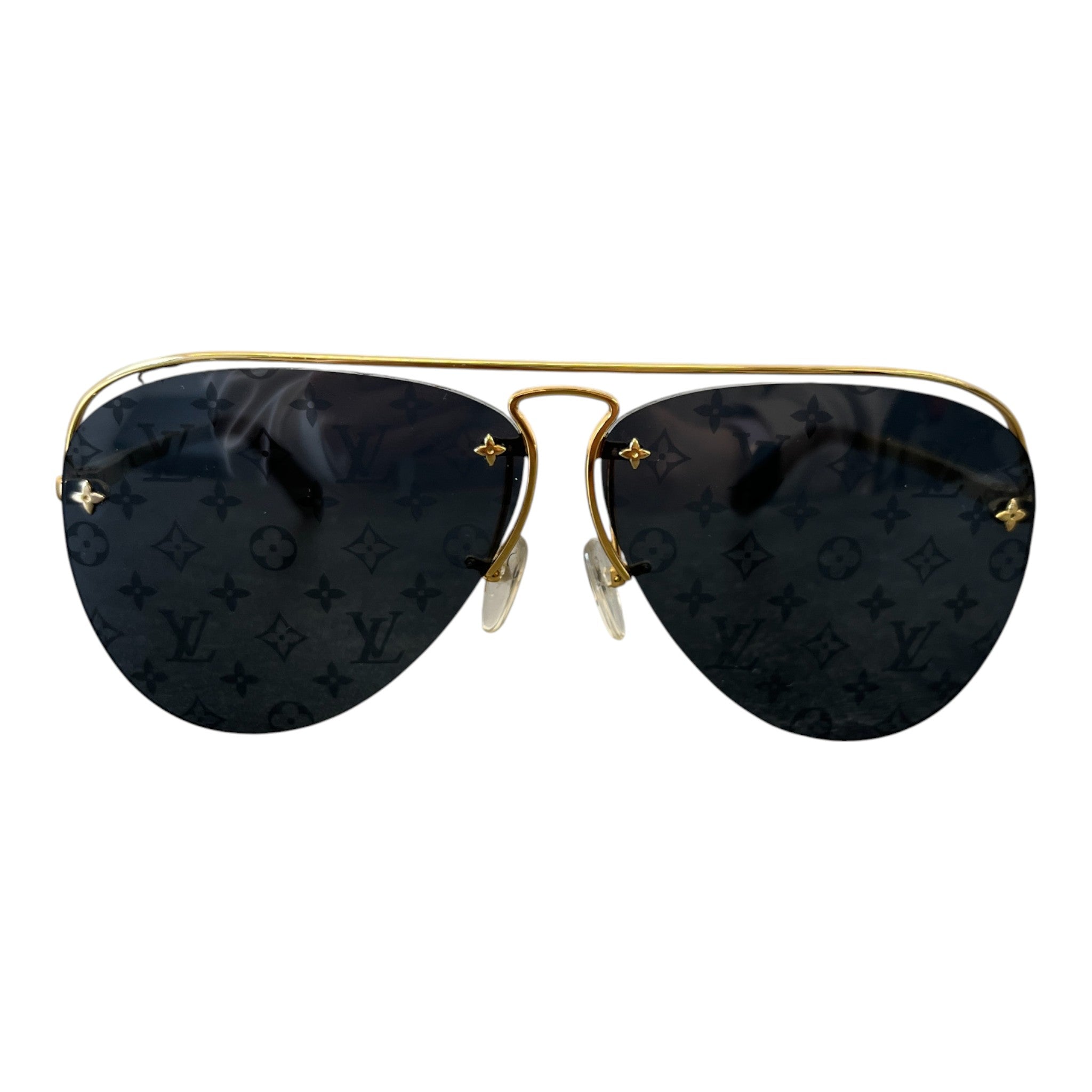 Z1172W Monogram Grease Aviator Sunglasses Gold