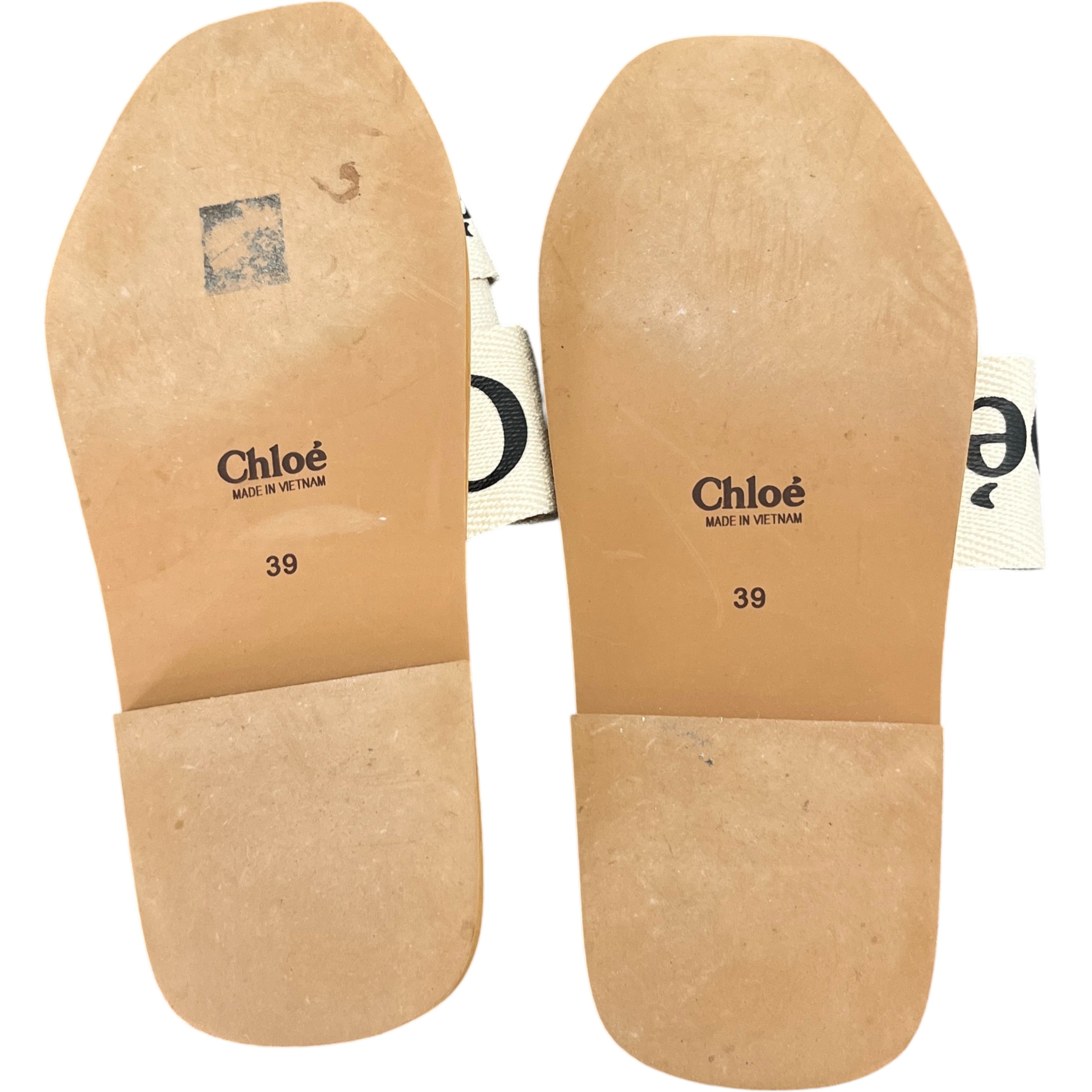 Women's Woody Flat Mule Sandals Cream Size EU 39 / UK 6