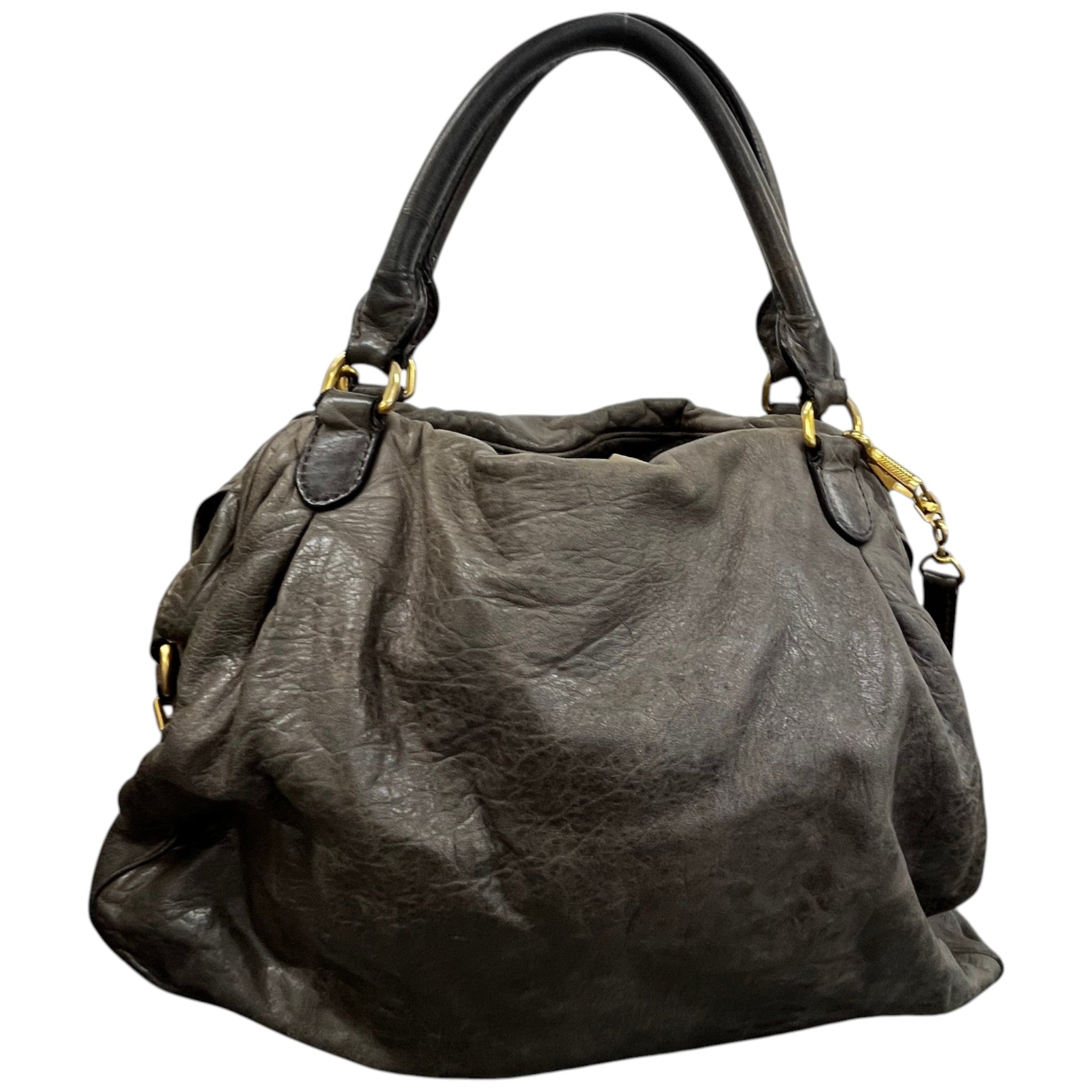 Women's Vitello Hobo Bag Grey