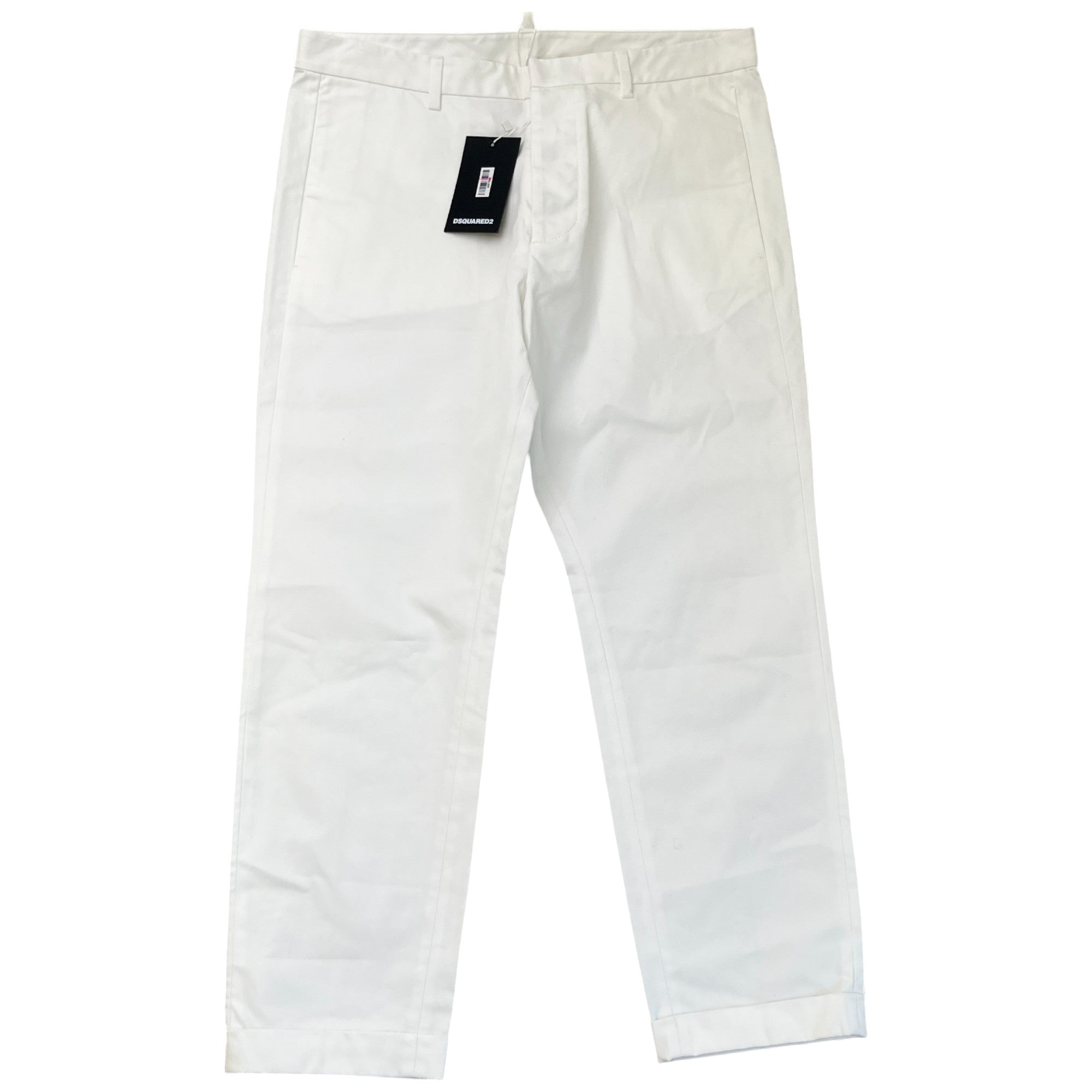 Men's Plaque Logo Trousers White Size IT 48 / UK 32