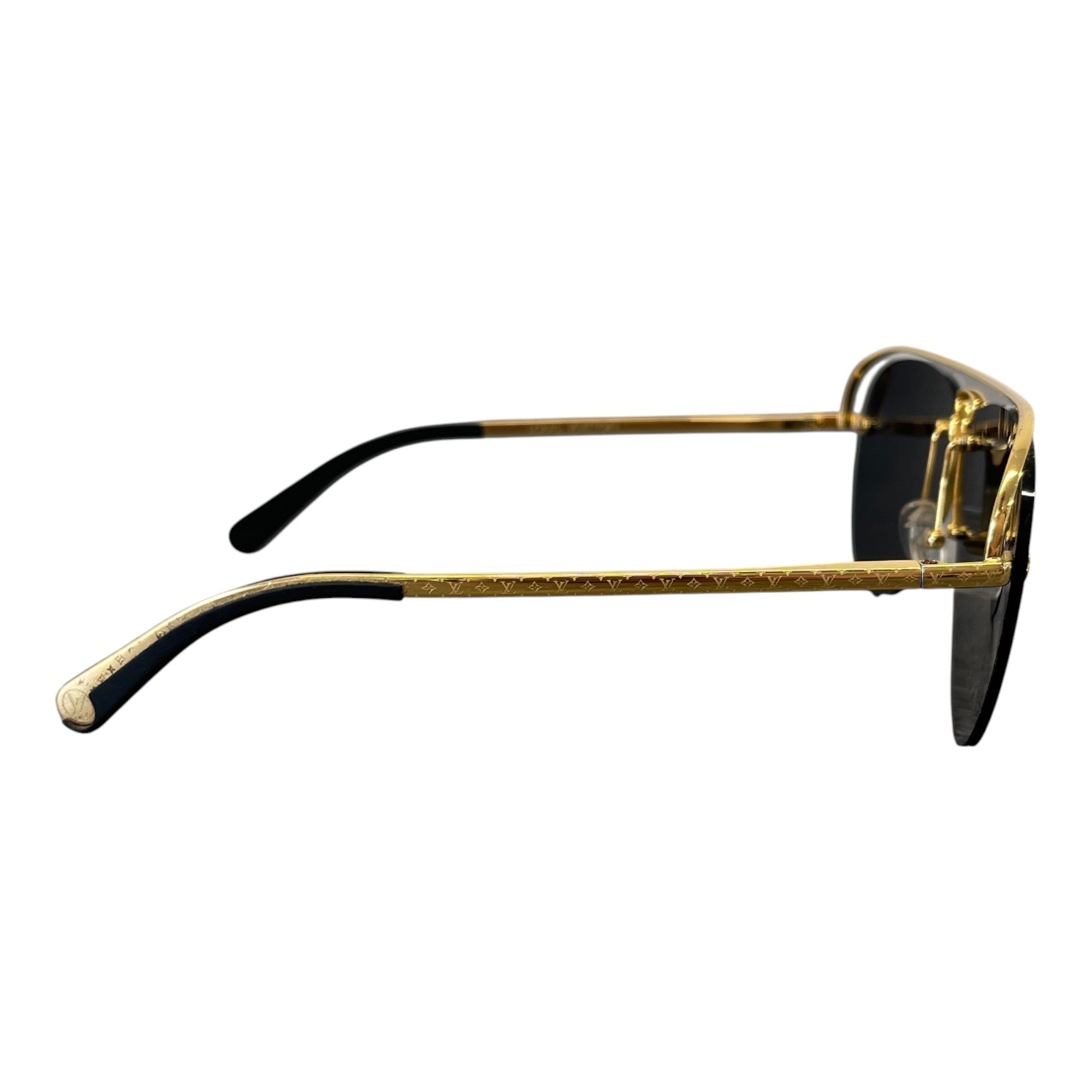 Z1172W Monogram Grease Aviator Sunglasses Gold