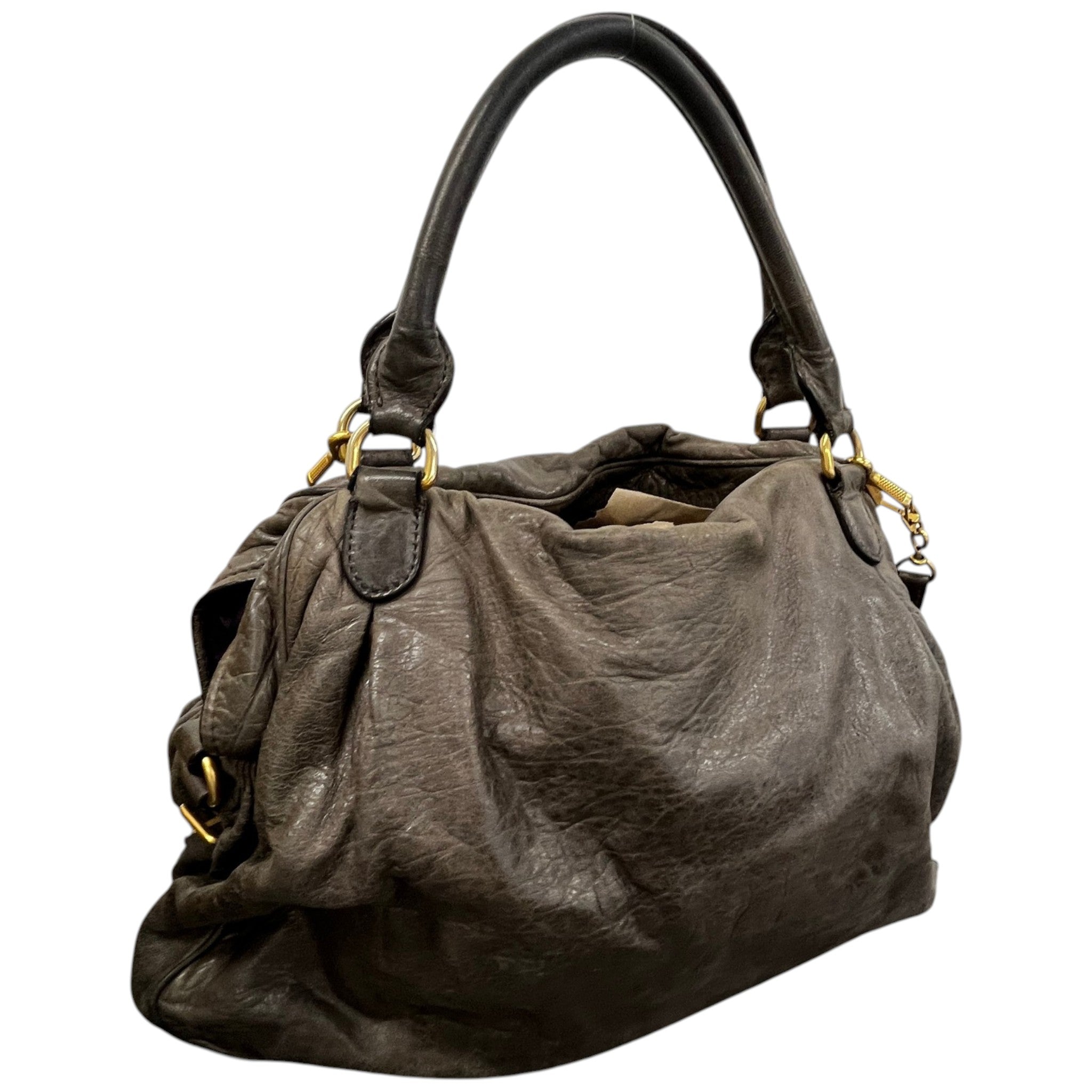 Women's Vitello Hobo Bag Grey