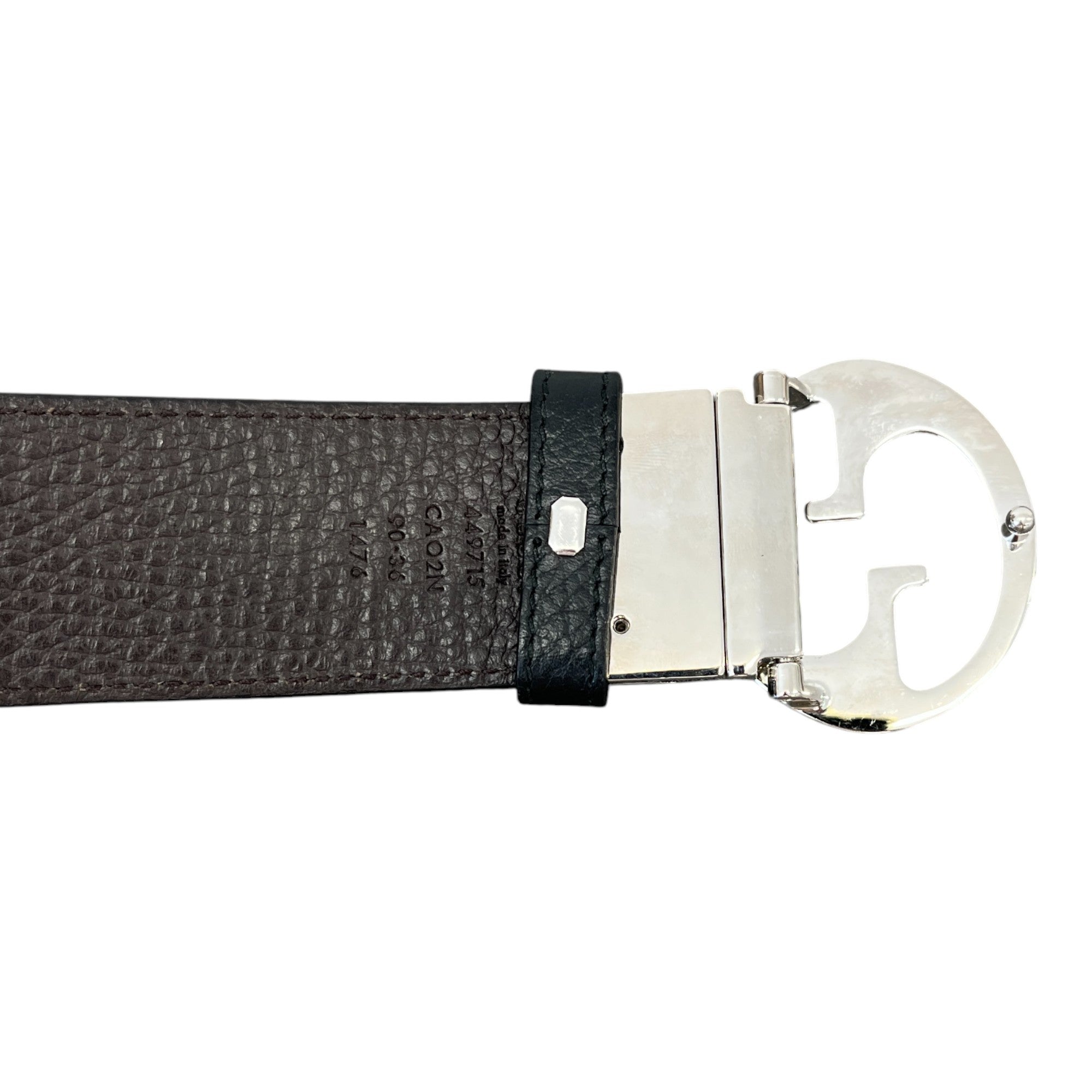 Men's Reversible Interlocking G Belt Black Size Waist 36"