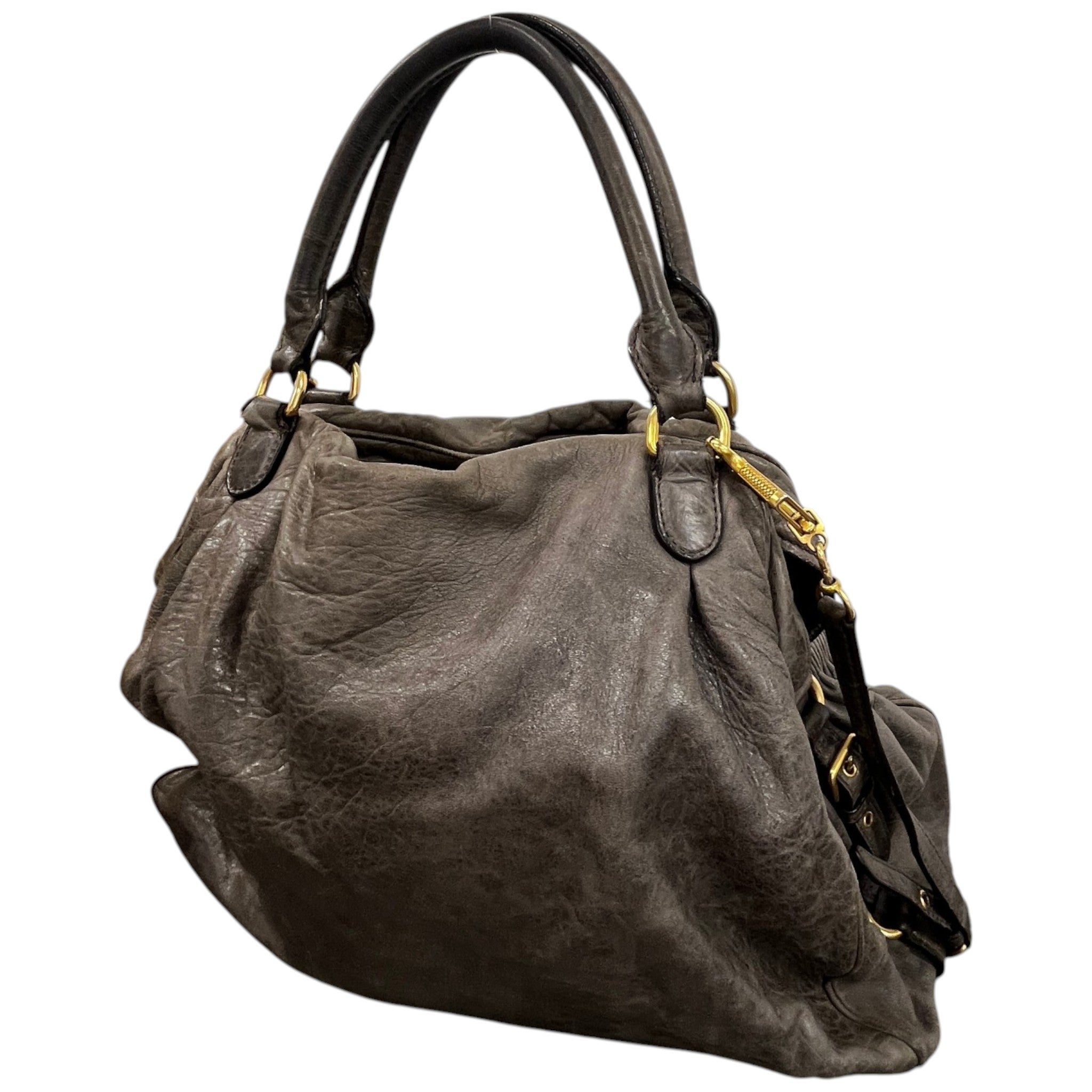 Women's Vitello Hobo Bag Grey