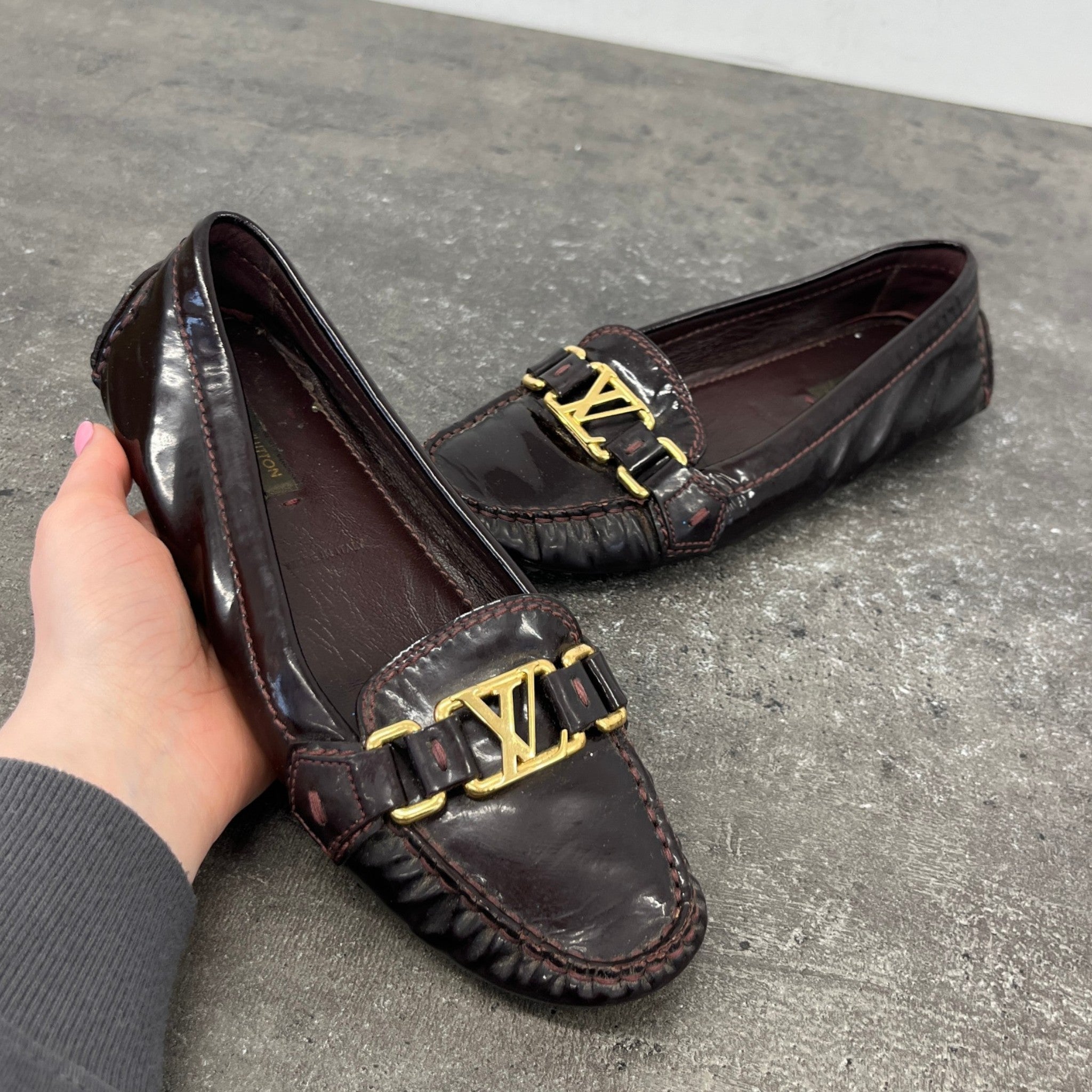 Women's Dauphine Oxford Loafers Burgundy Size EU 36 / UK 3