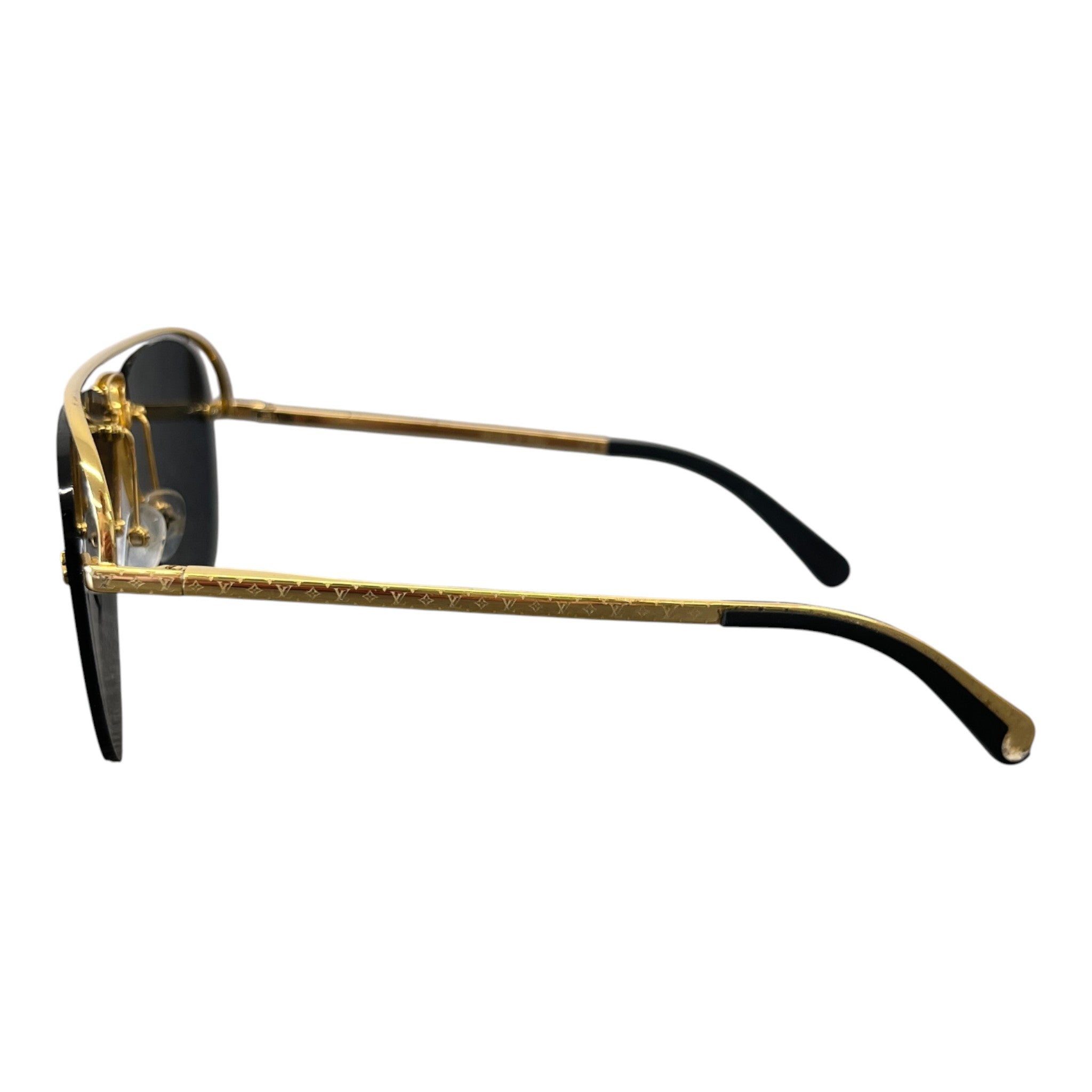 Z1172W Monogram Grease Aviator Sunglasses Gold