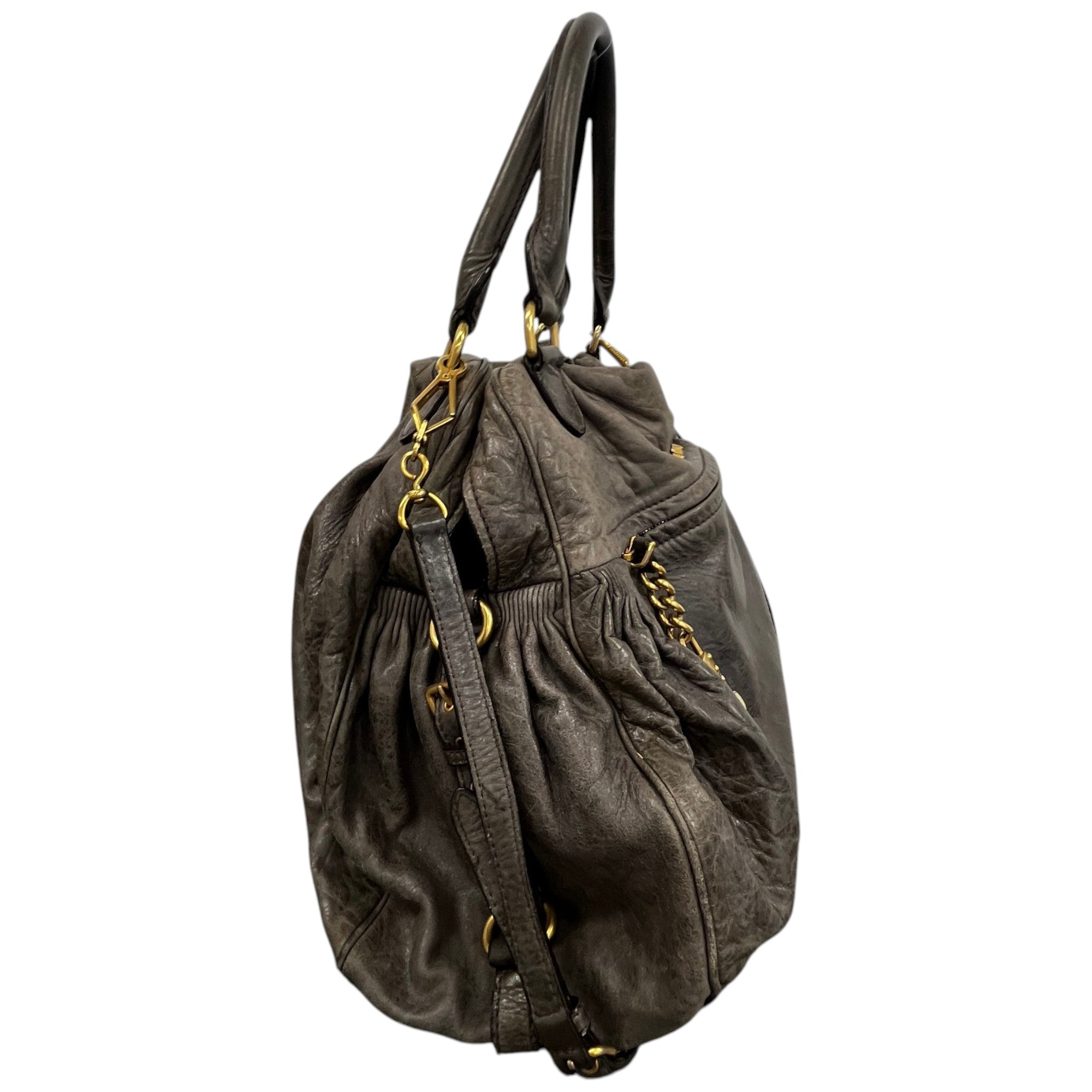 Women's Vitello Hobo Bag Grey
