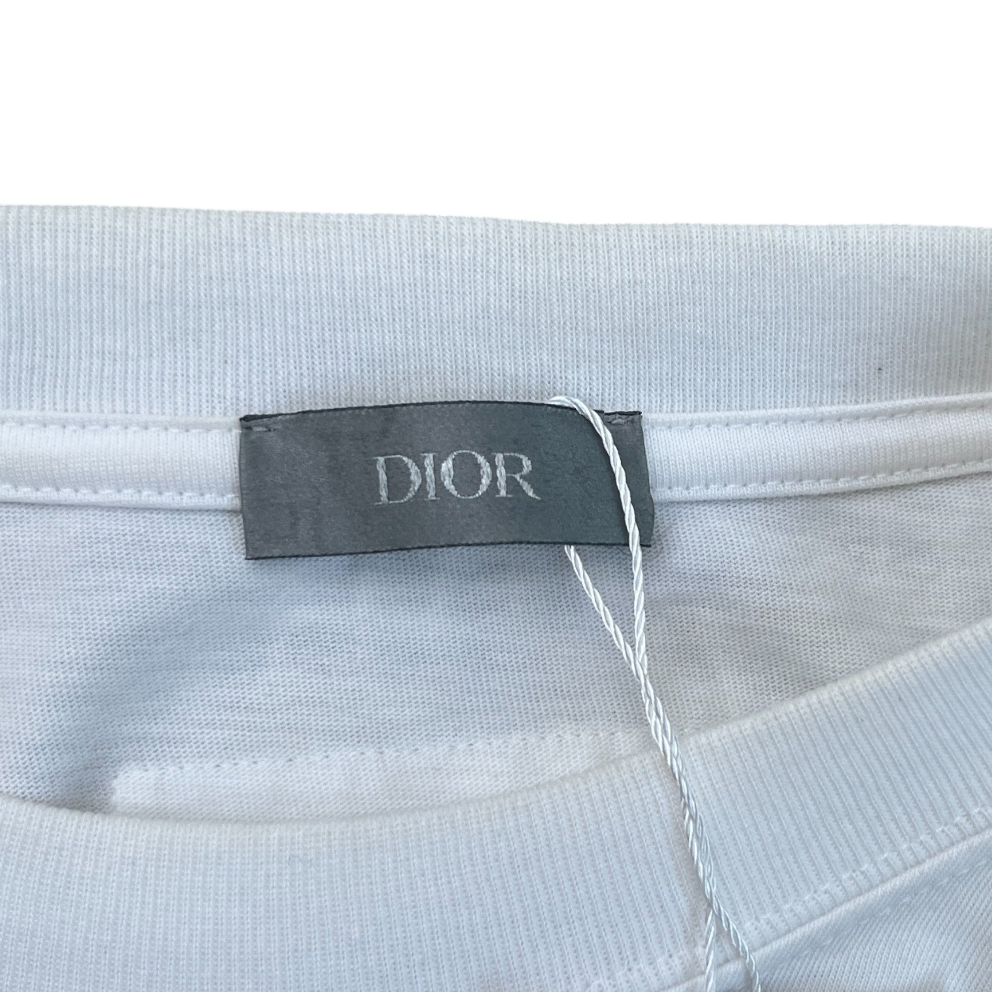 Men's Embroidered Logo T-Shirt White Size S