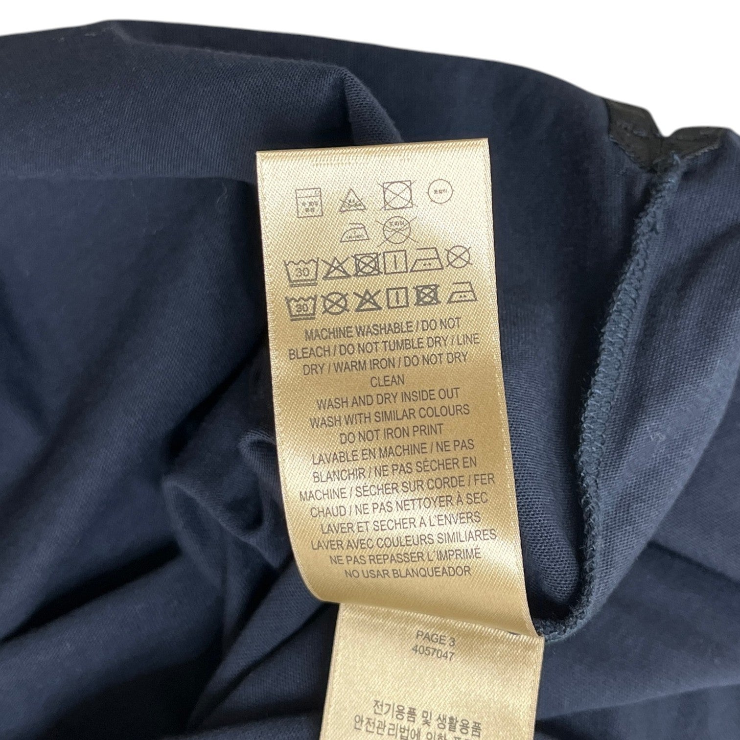 Women's Velvet Logo T-Shirt Navy Size S