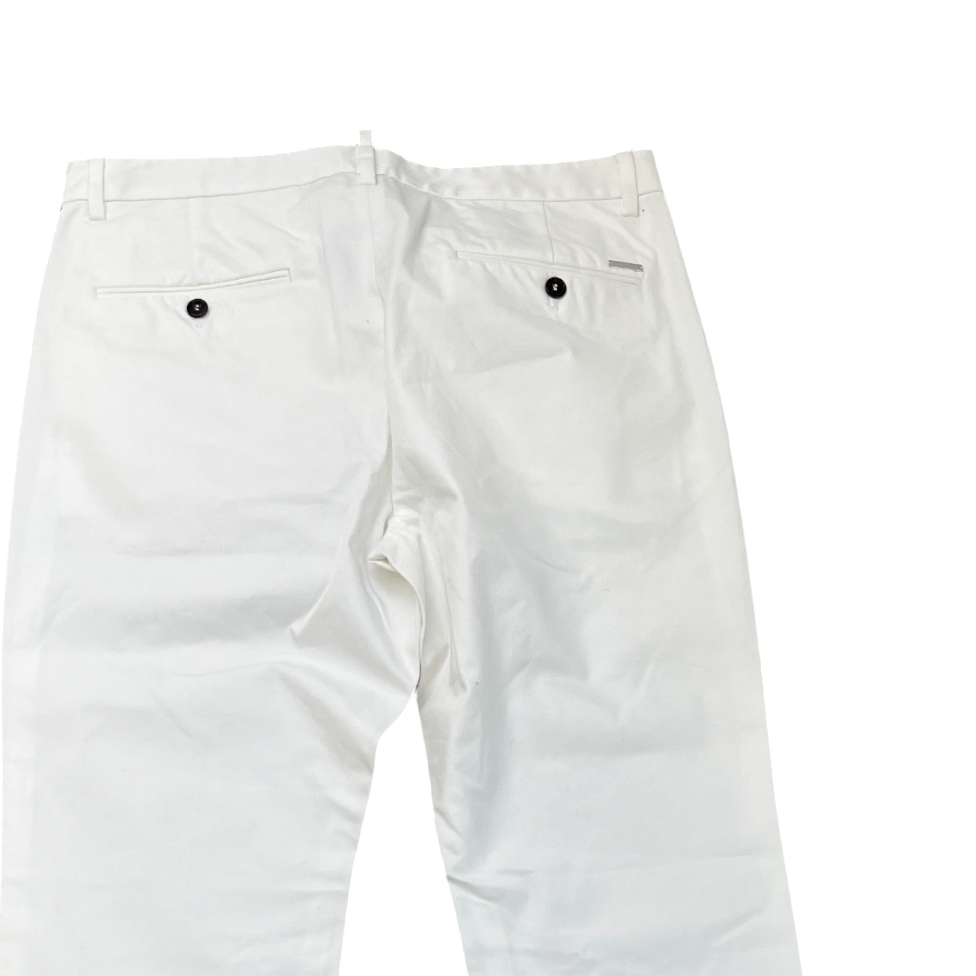 Men's Plaque Logo Trousers White Size IT 48 / UK 32