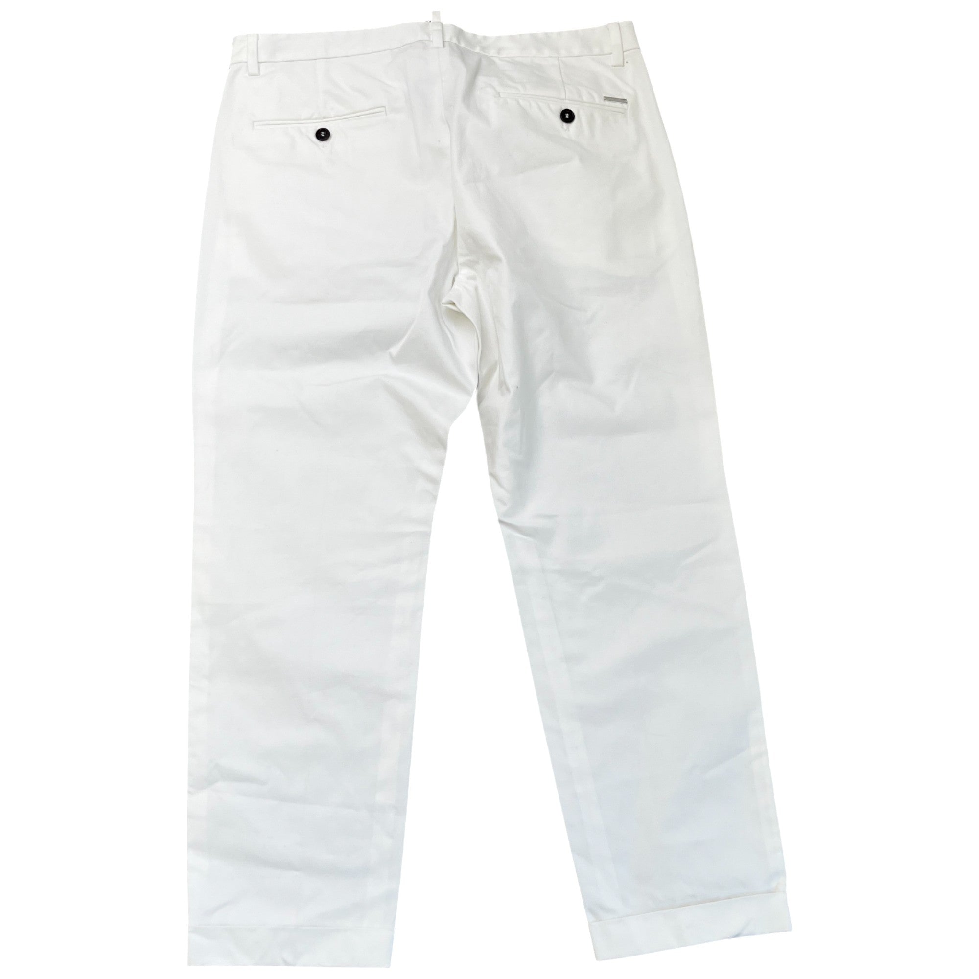 Men's Plaque Logo Trousers White Size IT 48 / UK 32