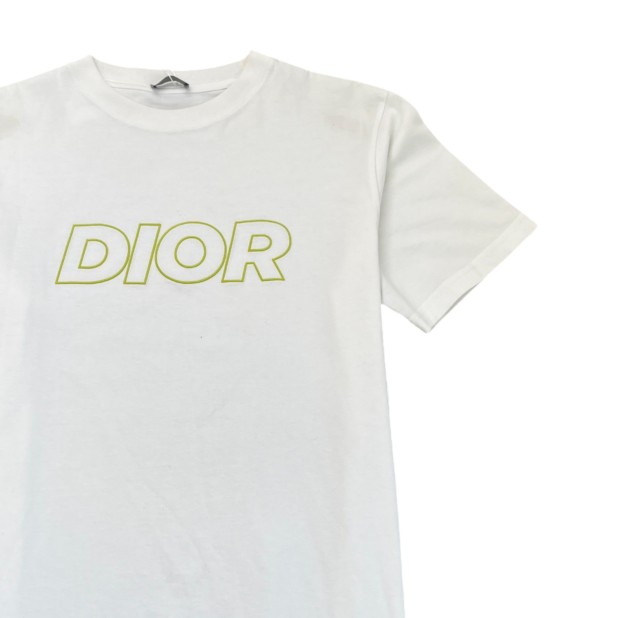 Men's Embroidered Logo T-Shirt White Size S