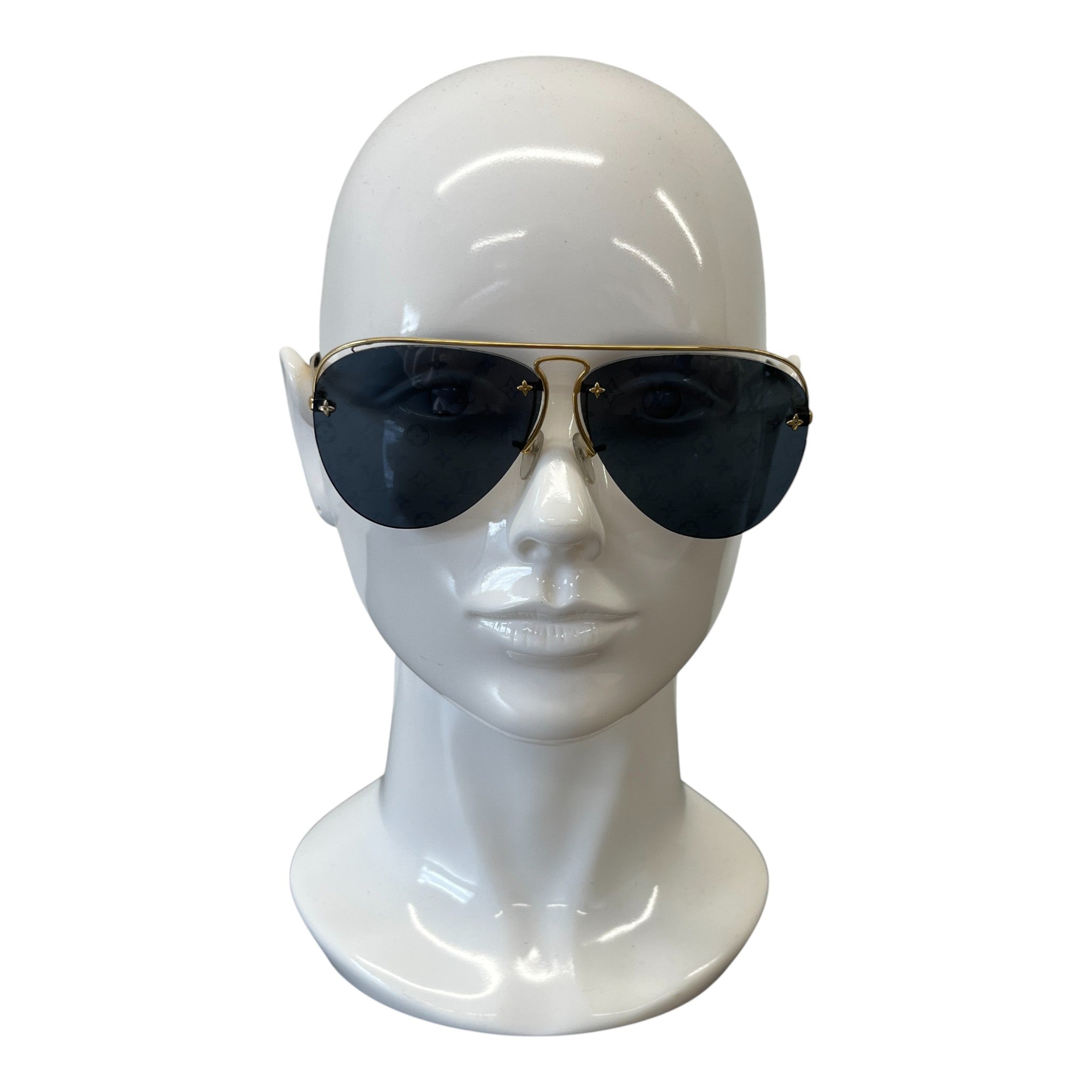 Z1172W Monogram Grease Aviator Sunglasses Gold