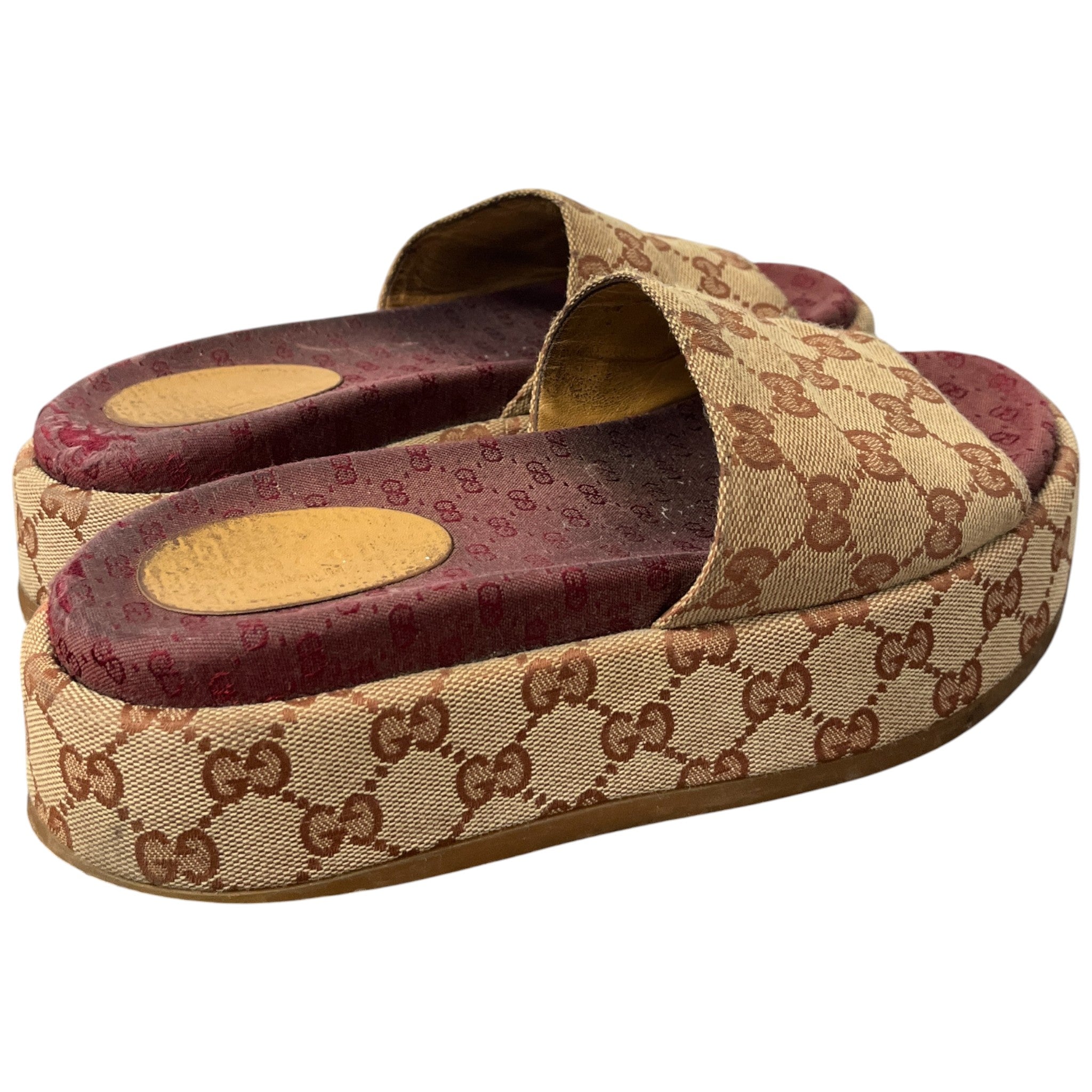 Women's Gg Supreme Platform Slides Beige Size EU 38 / UK 5