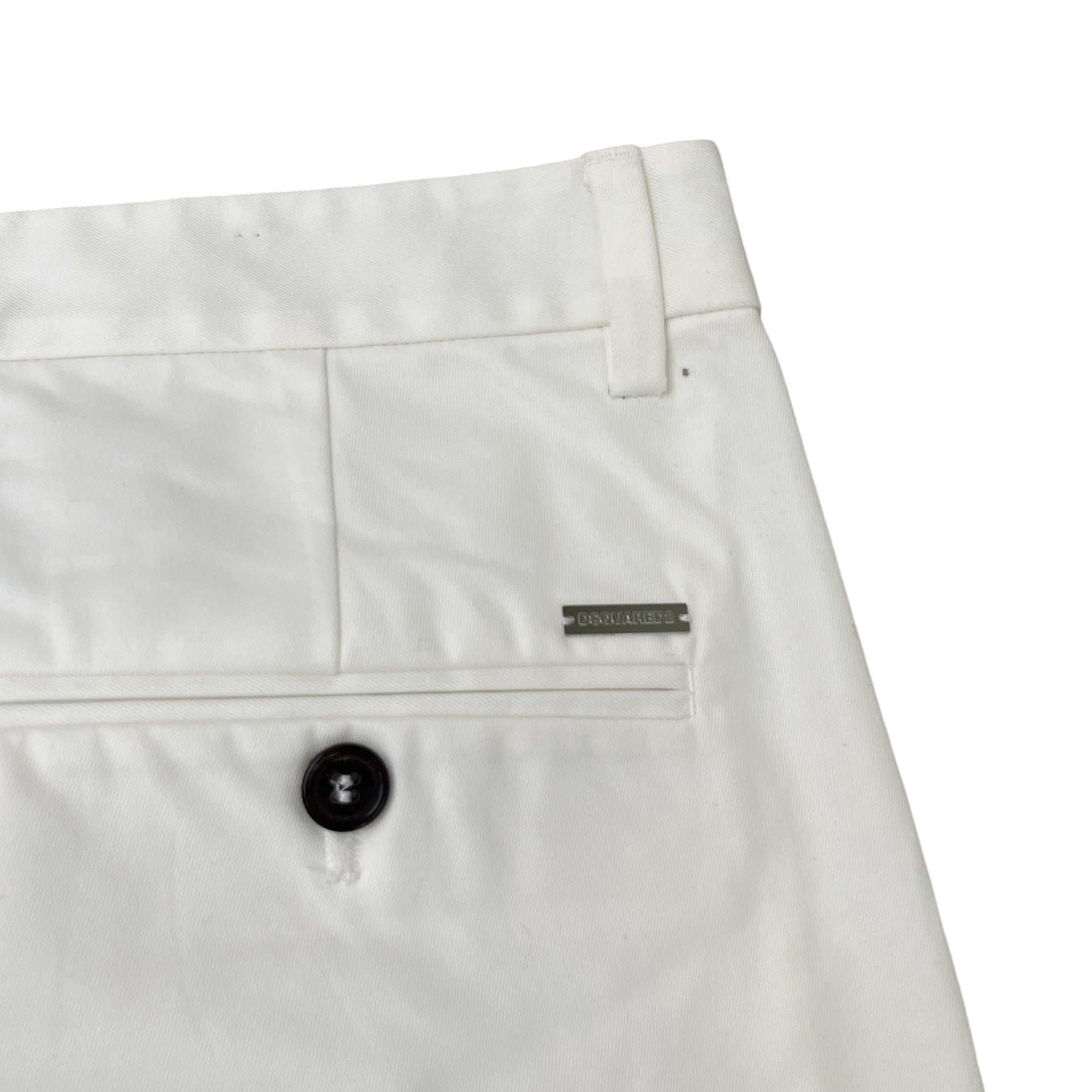 Men's Plaque Logo Trousers White Size IT 48 / UK 32