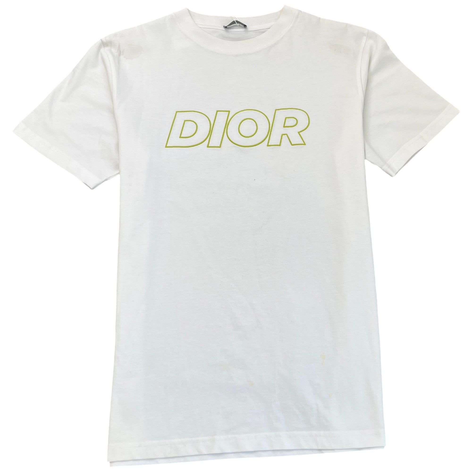 Men's Embroidered Logo T-Shirt White Size S