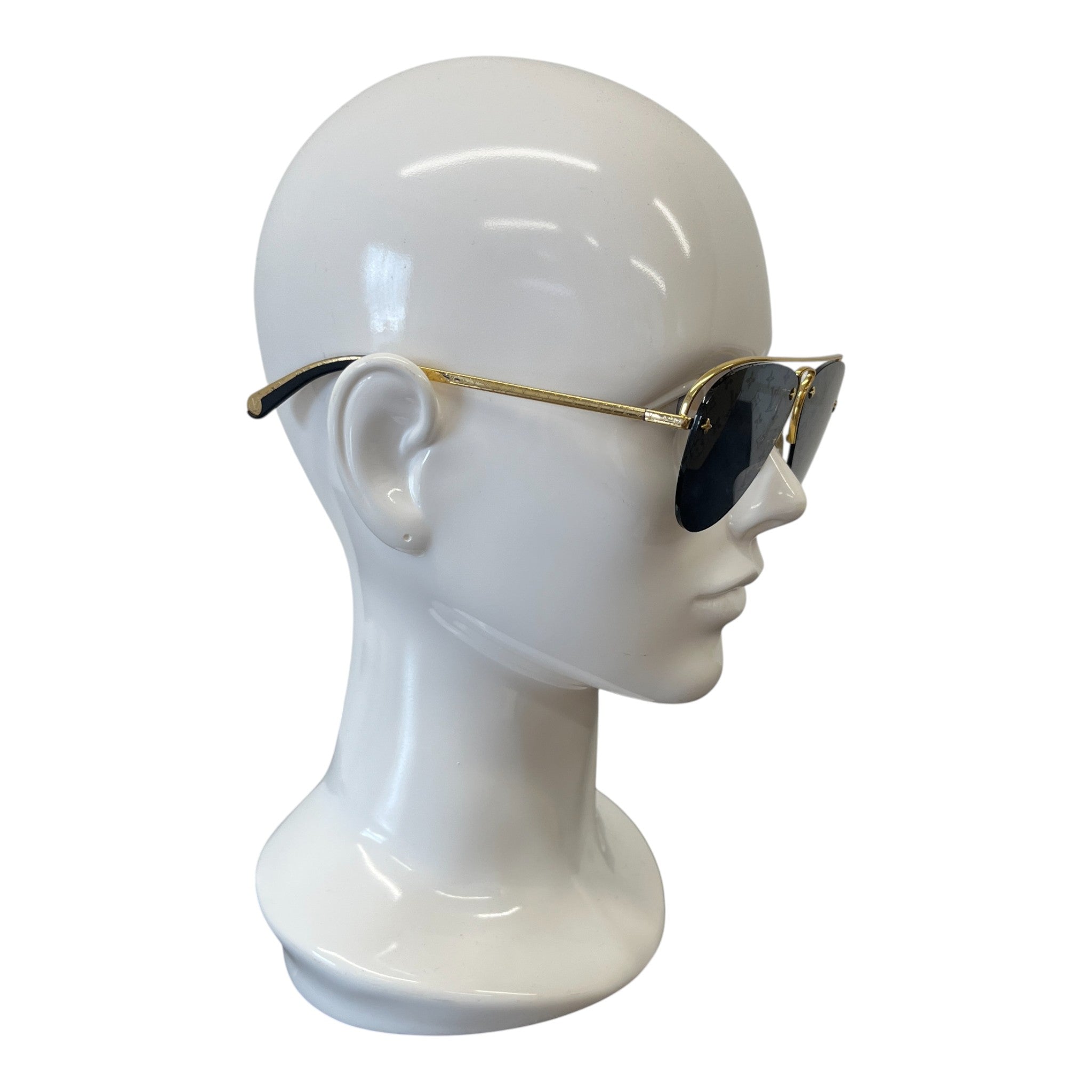 Z1172W Monogram Grease Aviator Sunglasses Gold
