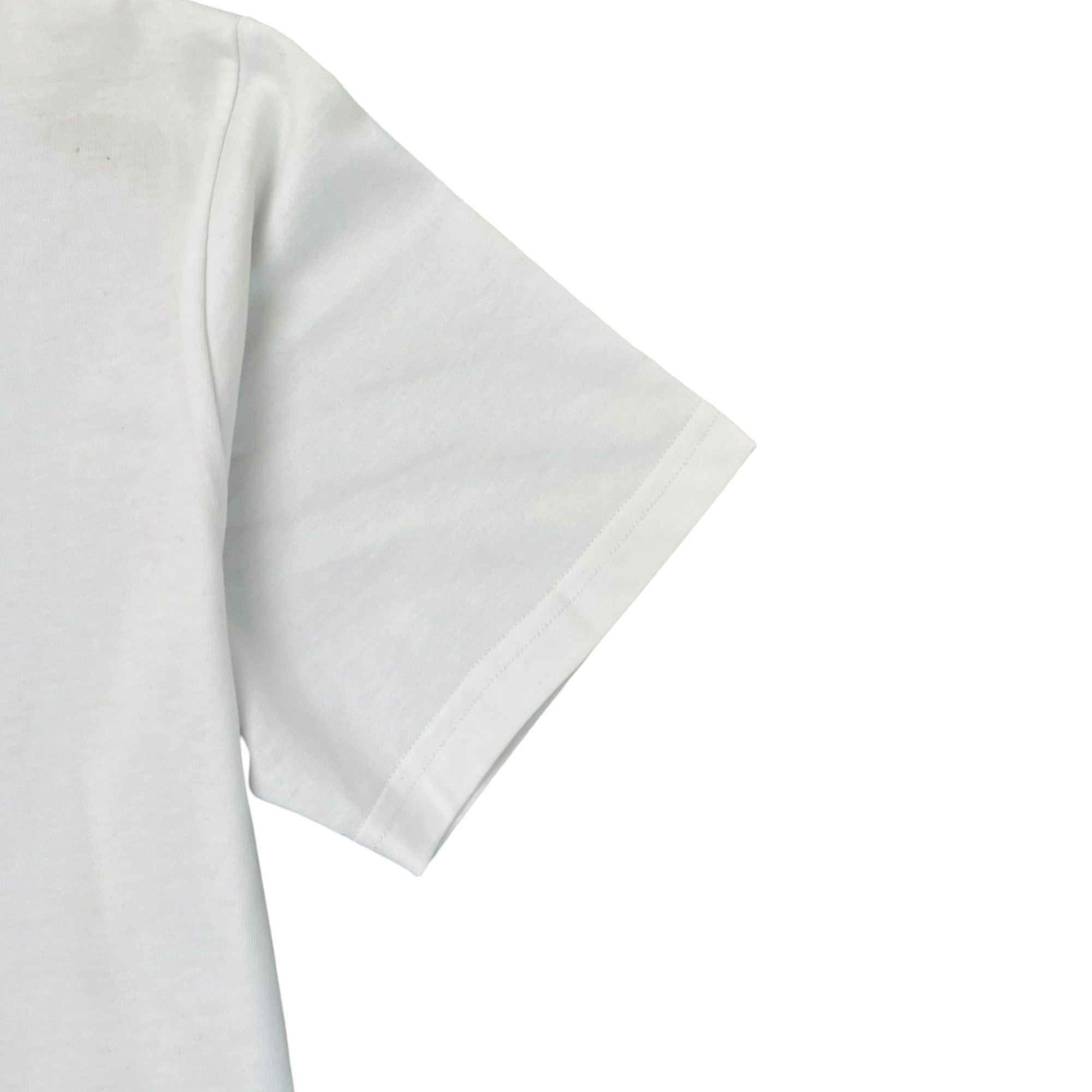 Men's Embroidered Logo T-Shirt White Size S