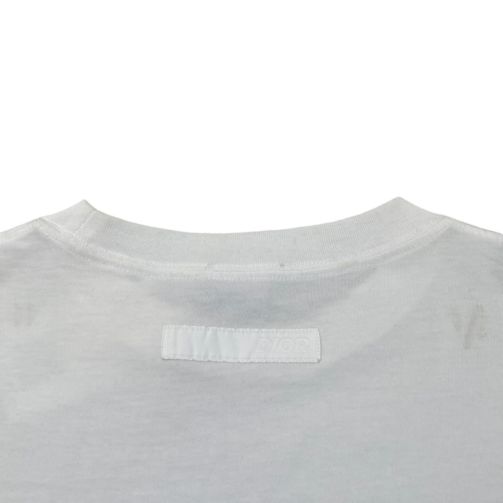 Men's Embroidered Logo T-Shirt White Size S