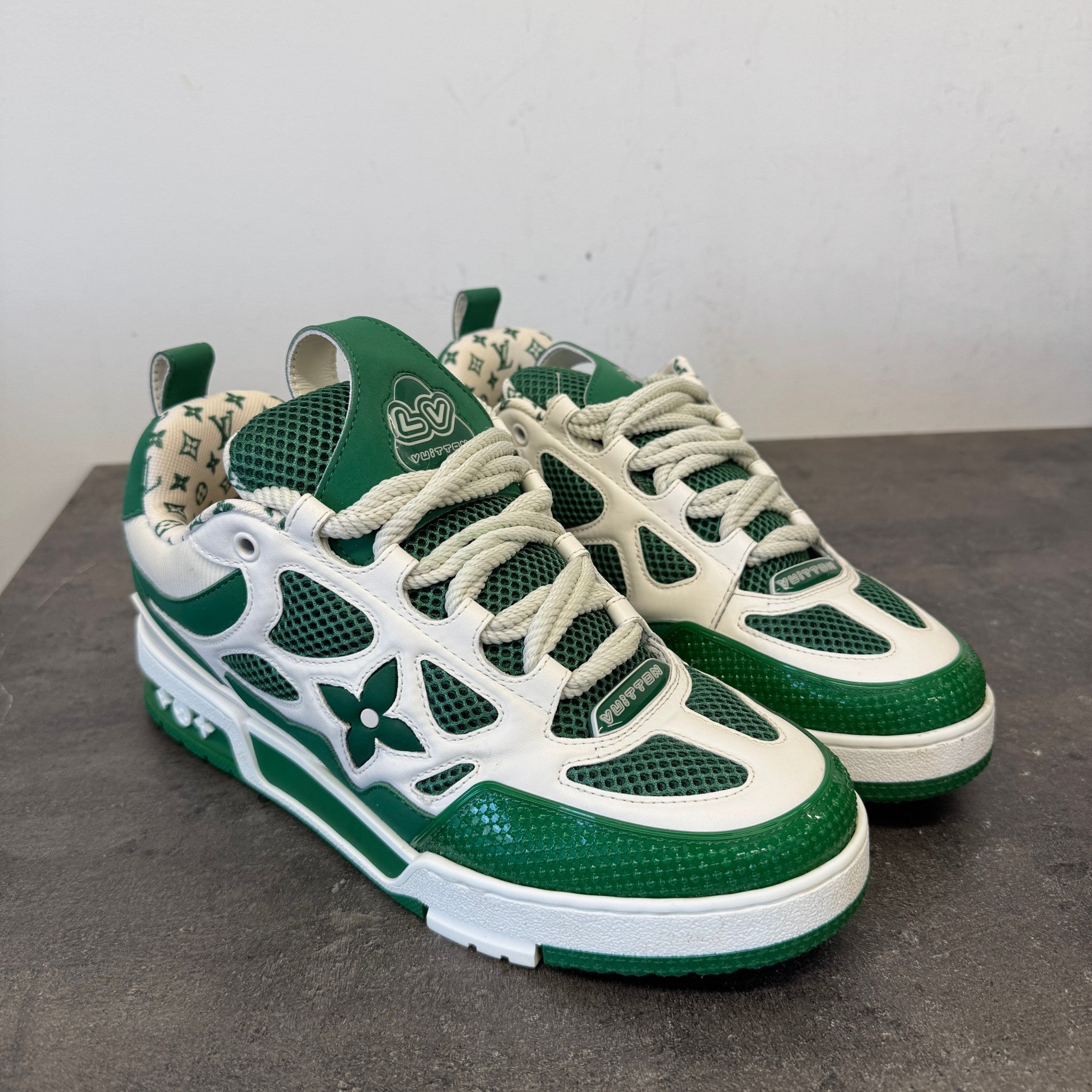 Men's Lv Skate Low Trainers Green Size EU 41 / UK 7