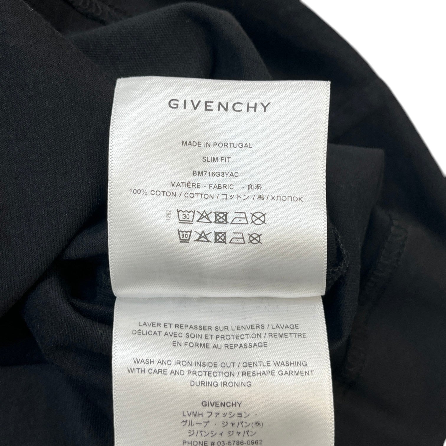 Men's Logo Print T-Shirt Black Size L