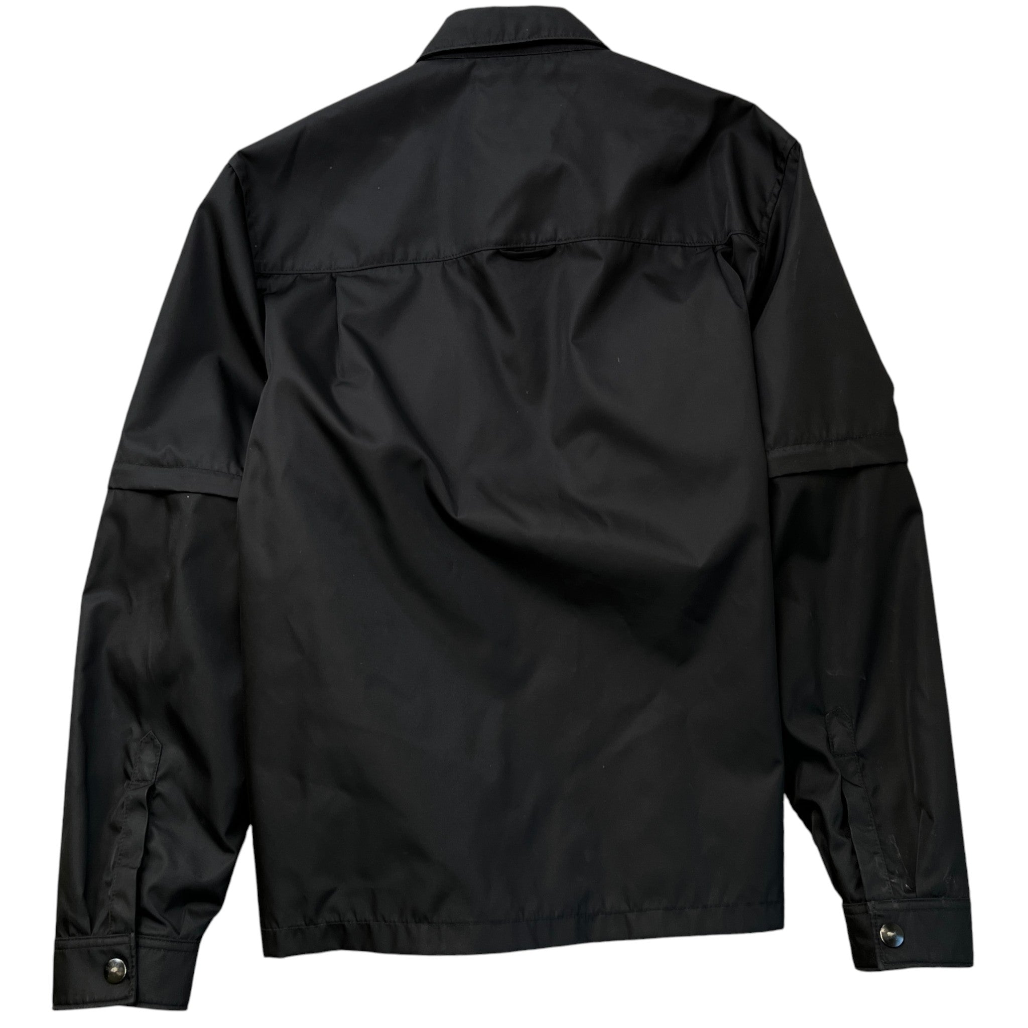 Men's Plaque Logo Re-Nylon Jacket Black Size L