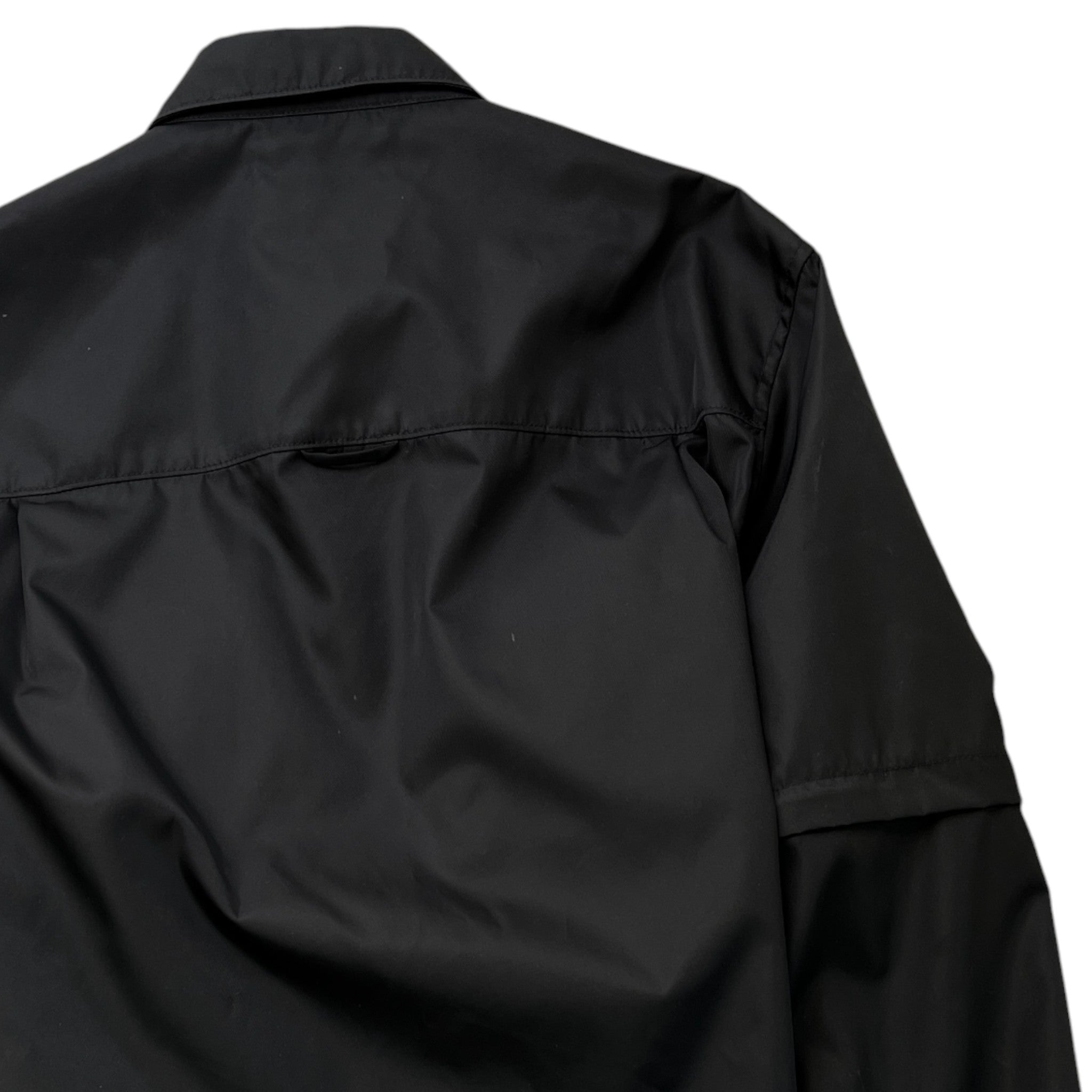Men's Plaque Logo Re-Nylon Jacket Black Size L