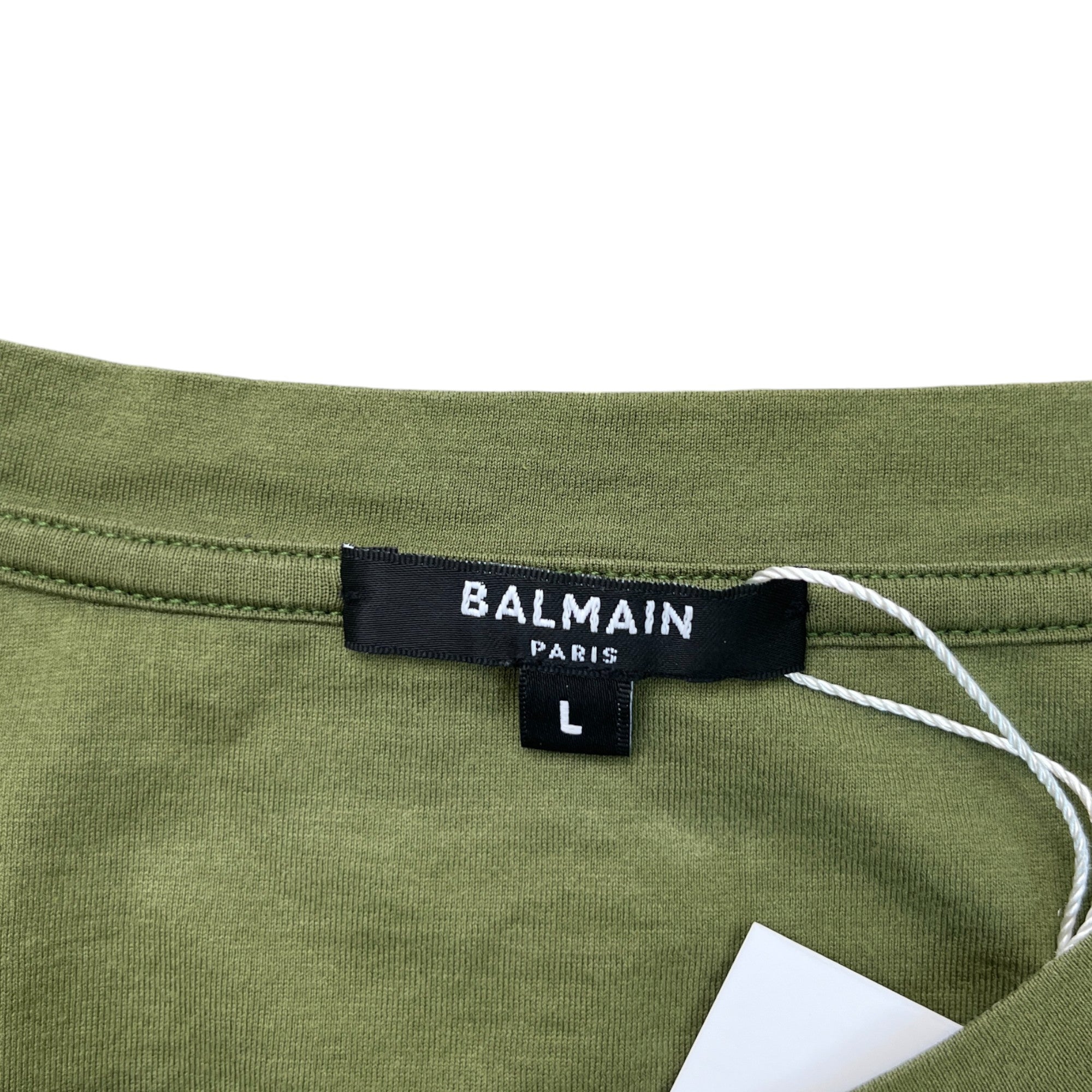 Men's Embroidered Logo T-Shirt Khaki Size L