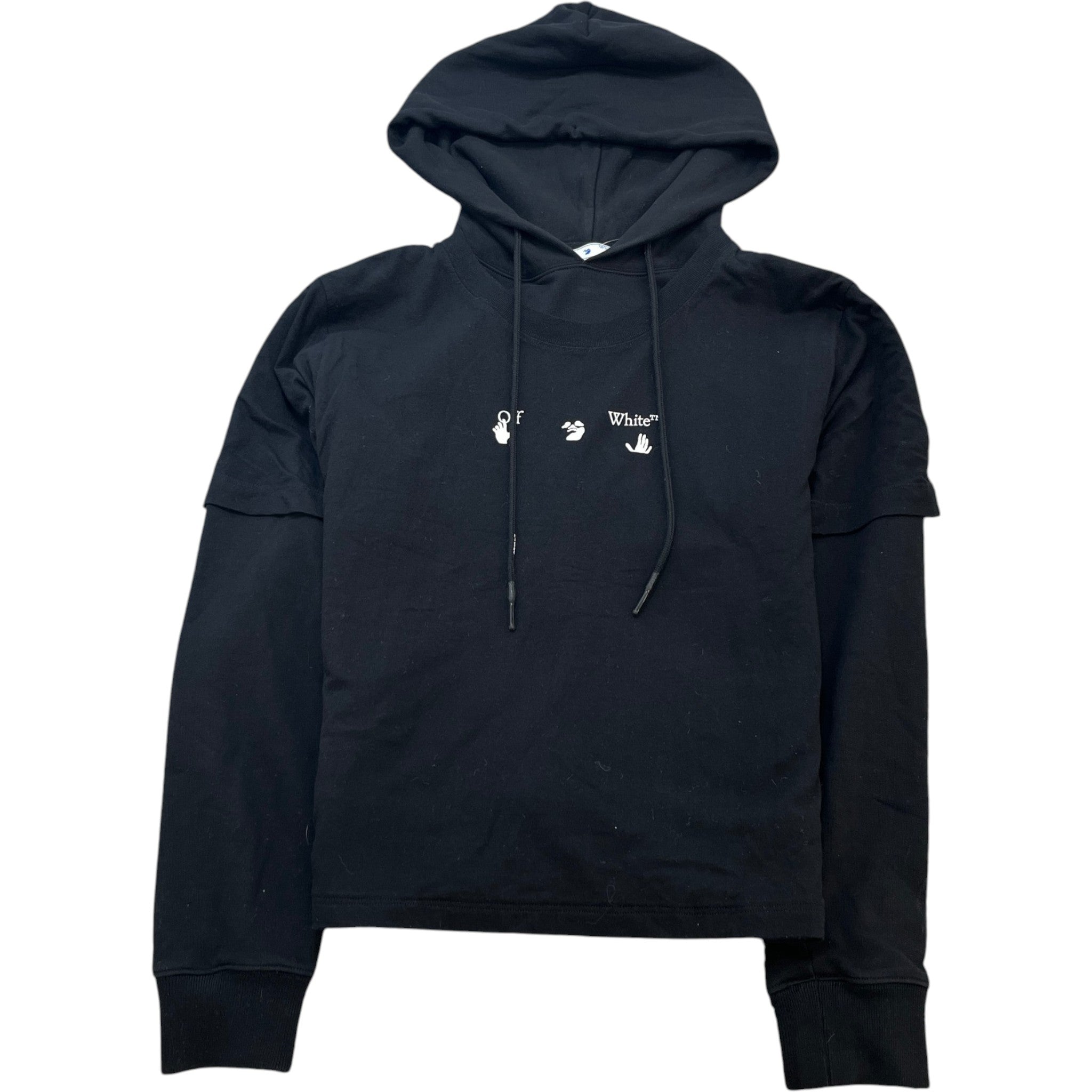 Men's Marker Arrows Layered Hoodie Black Size S