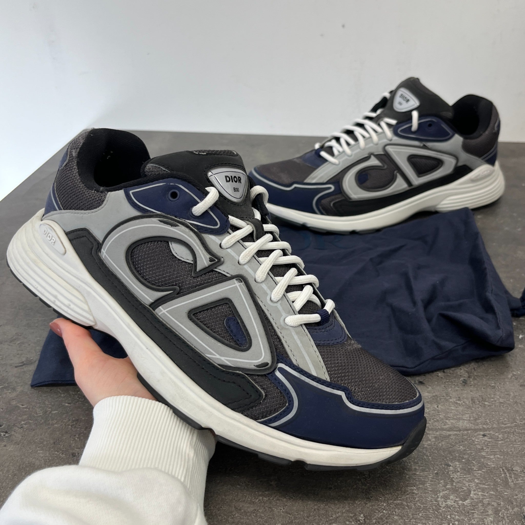 Men's B30 Low Trainers Navy Size EU 45 / UK 11