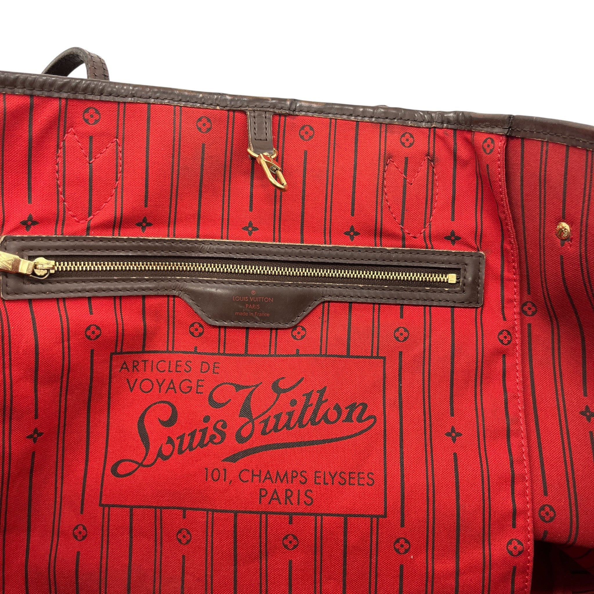 Women's Damier Ebene Neverfull Gm Tote Handbag Brown