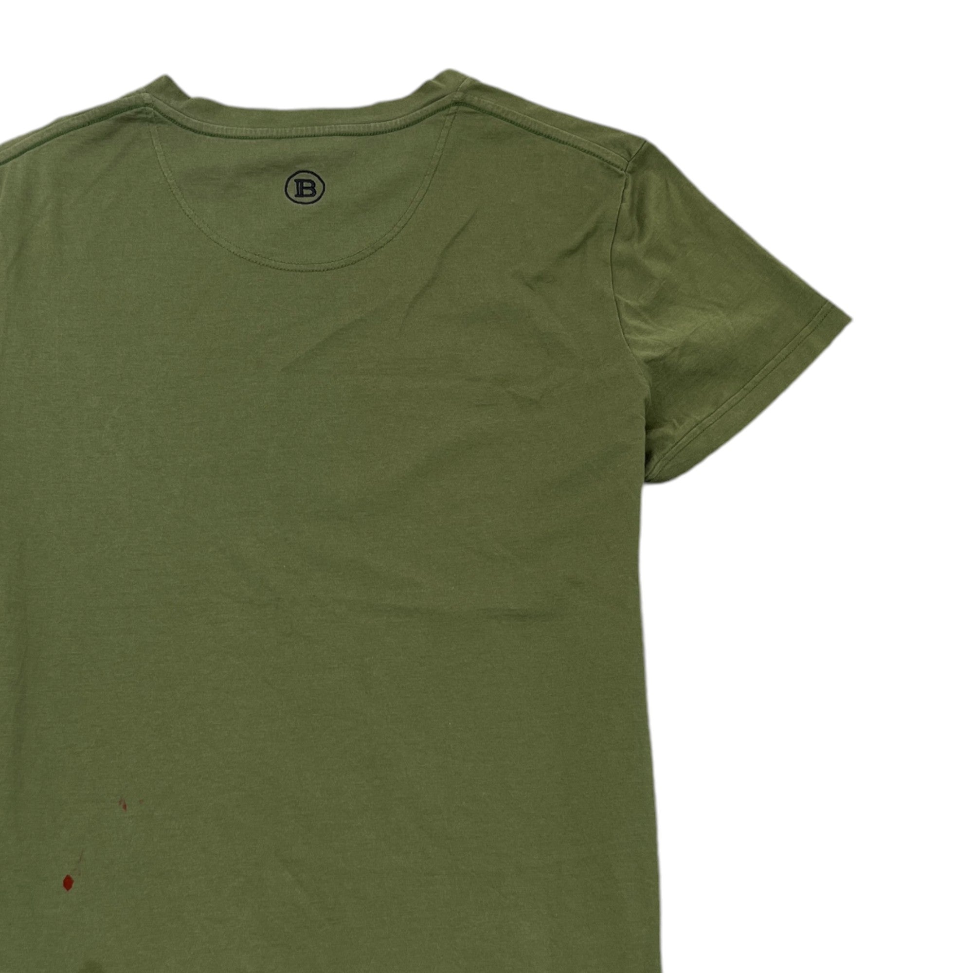 Men's Embroidered Logo T-Shirt Khaki Size L