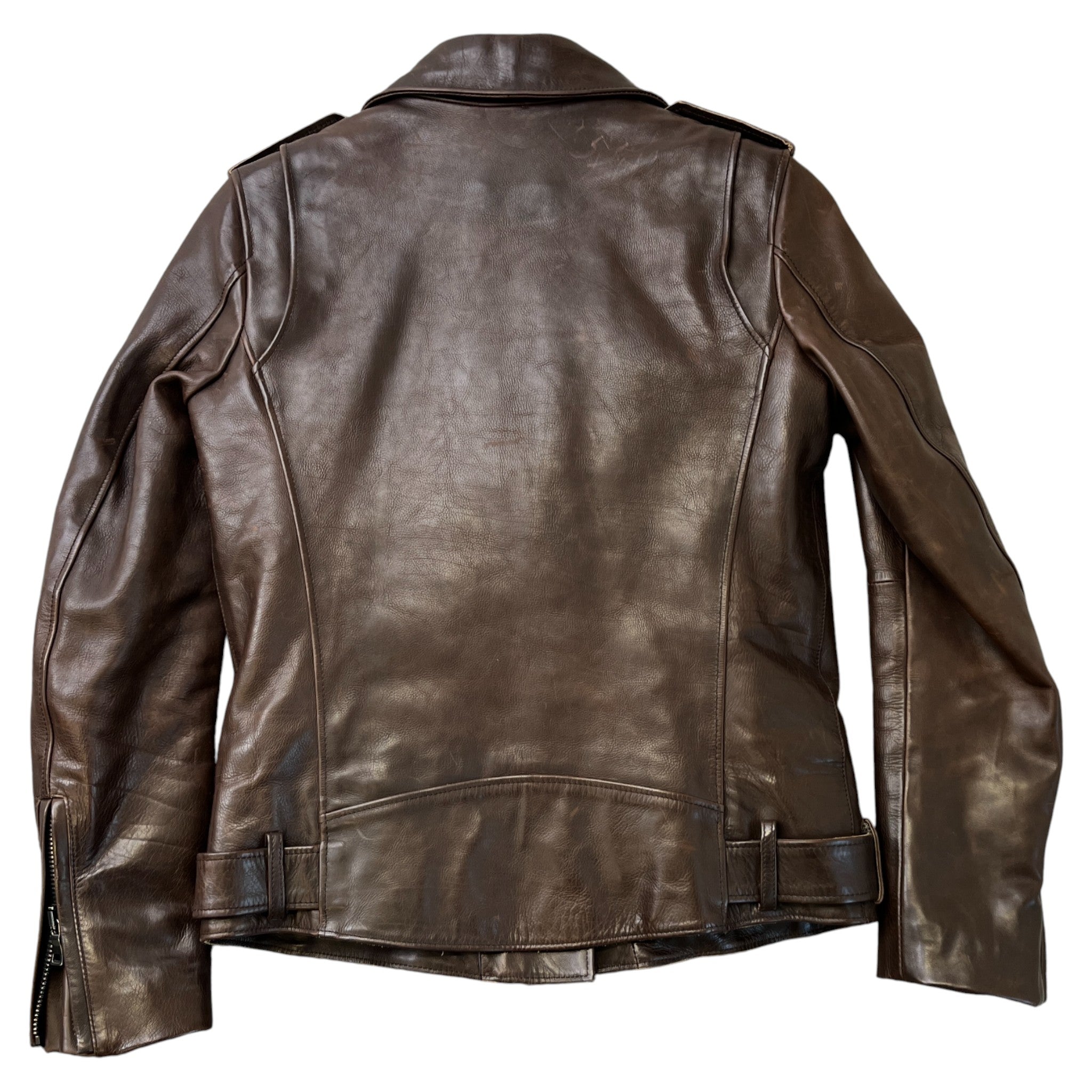 Women's Biker Sheering Lining Jacket Brown Size IT 38 / UK 6