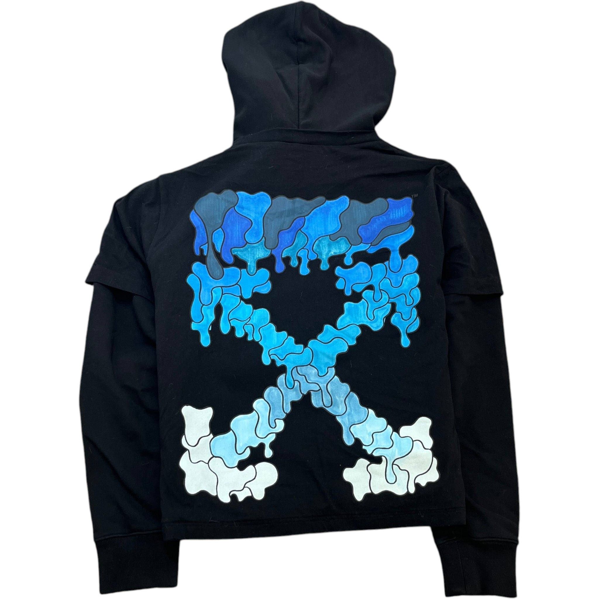 Men's Marker Arrows Layered Hoodie Black Size S