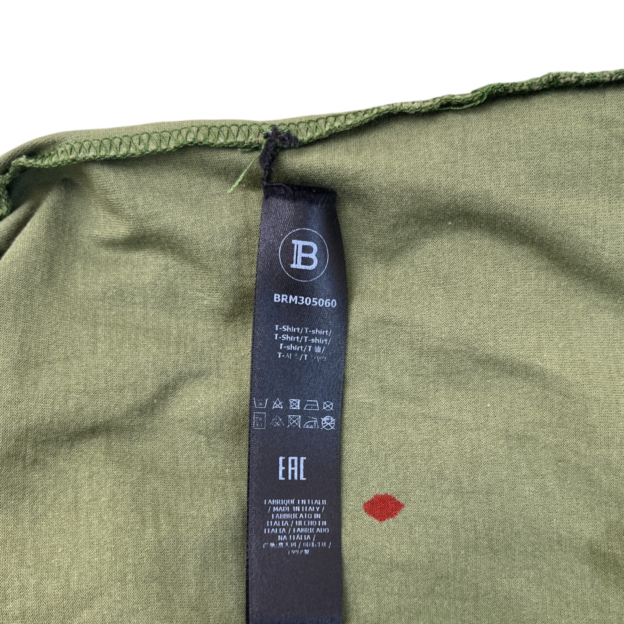 Men's Embroidered Logo T-Shirt Khaki Size L