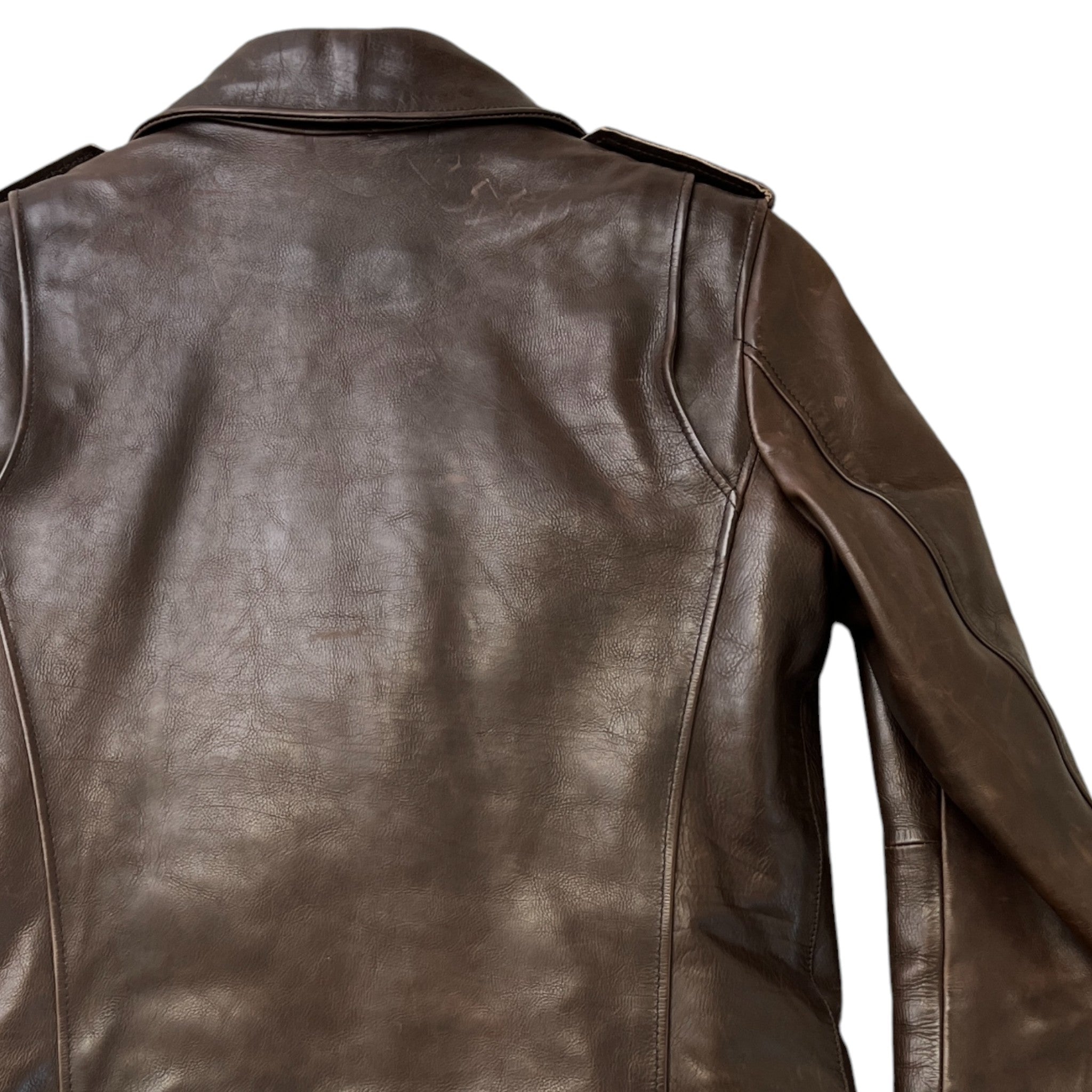 Women's Biker Sheering Lining Jacket Brown Size IT 38 / UK 6