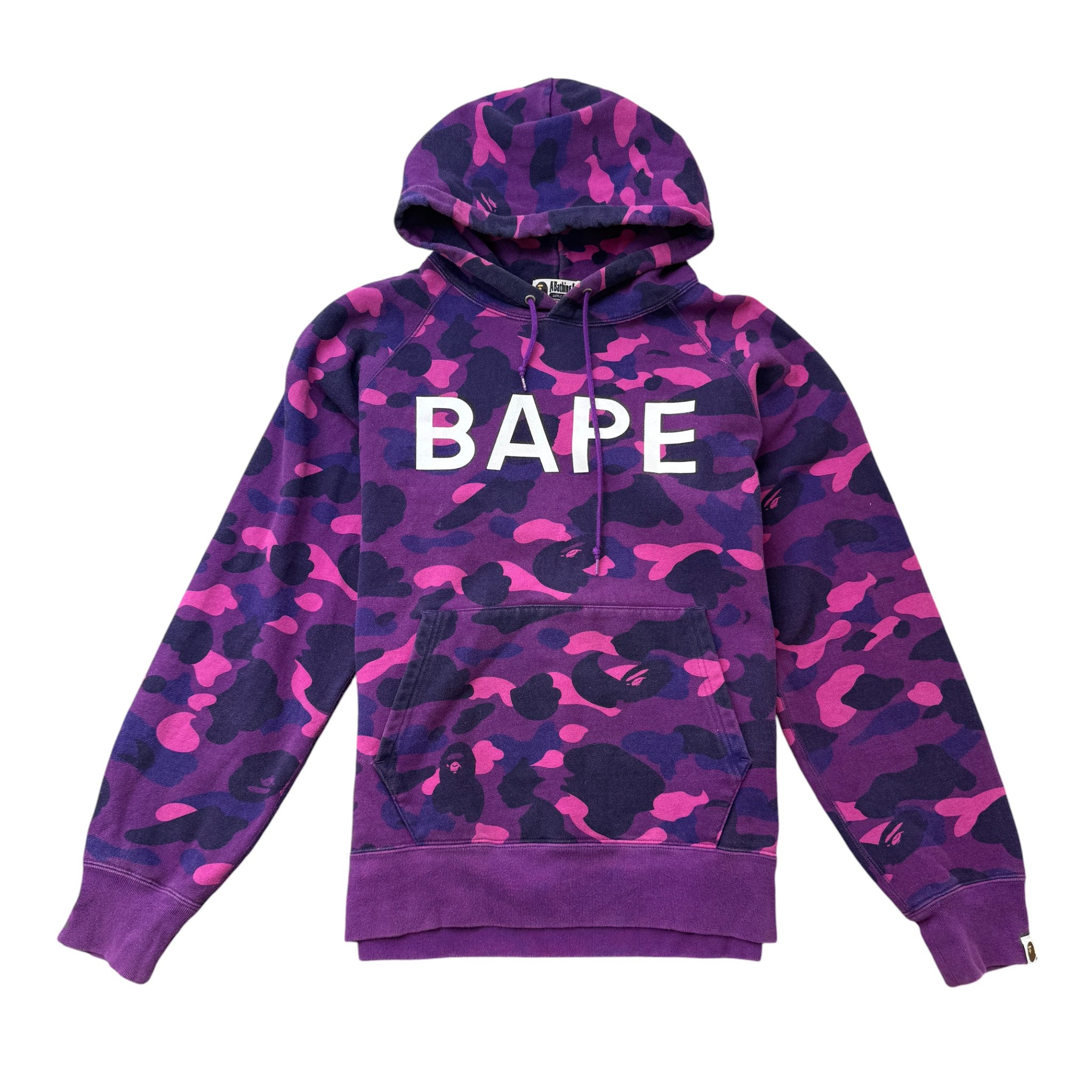 Men's Camoflauge Logo Hoodie Purple Size L